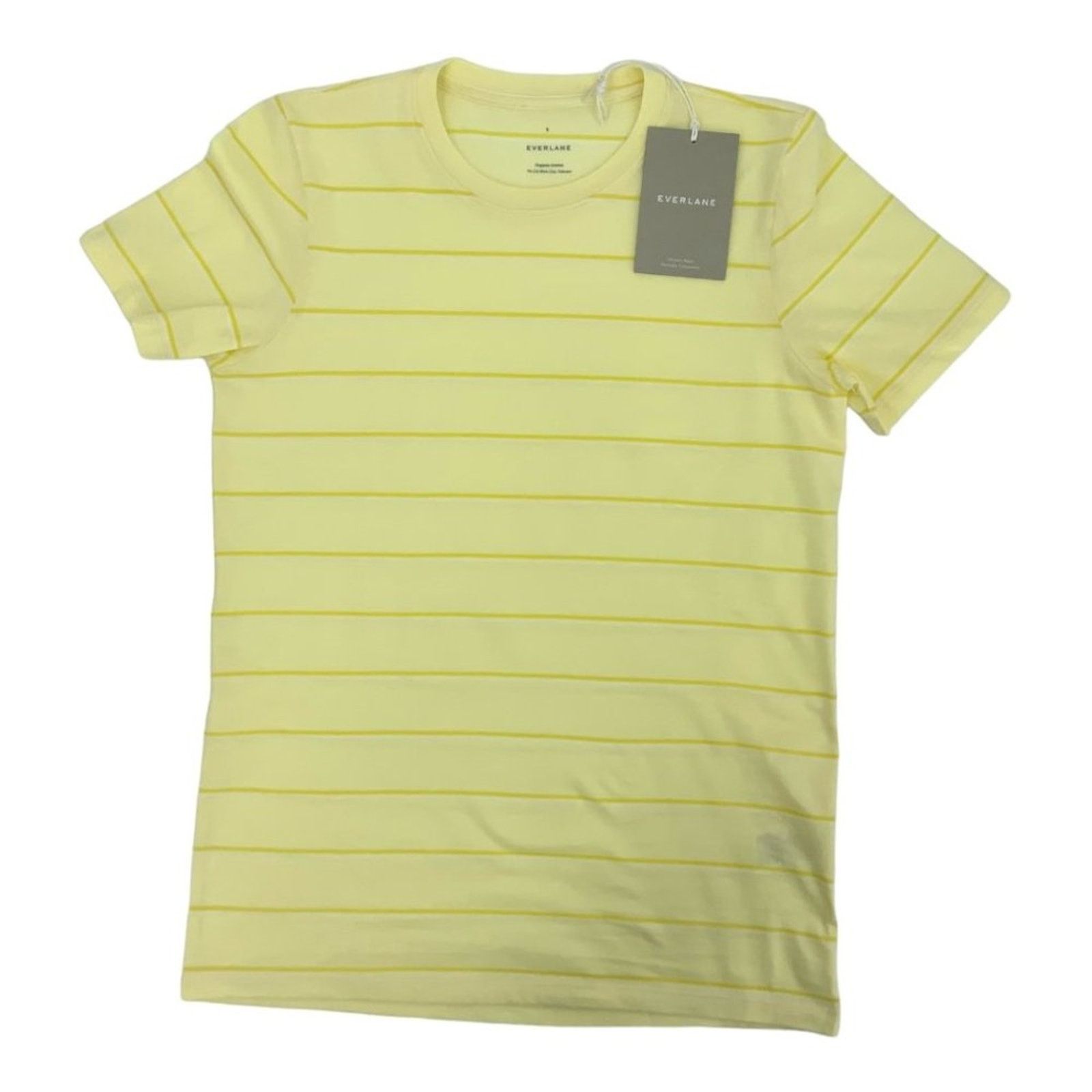 Everlane Everlane Organic Cotton Short Sleeve Yellow Stripe Tee Small Size S / US 4 / IT 40 - 1 Thumbnail