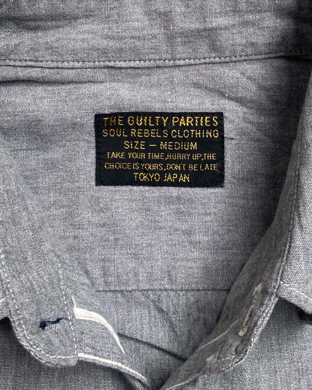 Wacko Maria WACKO MARIA (THE GUILTY PARTIES) S/S CHAMBRAY WORK SHIRT Size US M / EU 48-50 / 2 - 3 Thumbnail