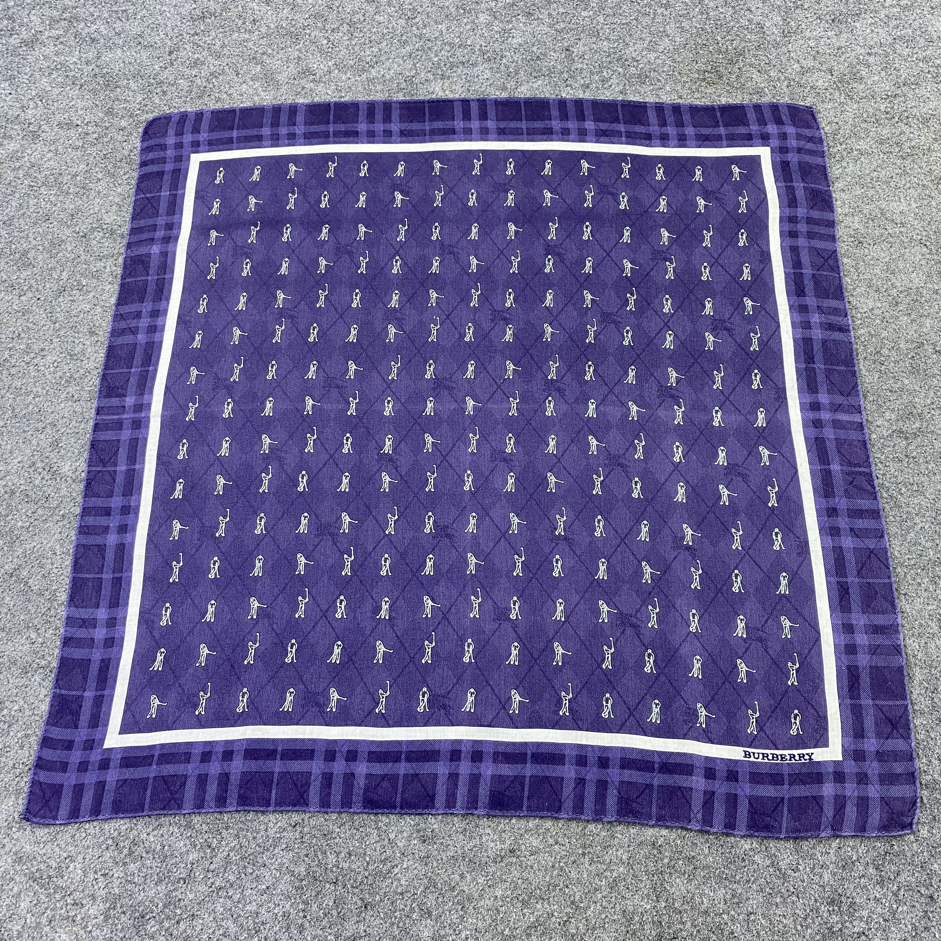 Burberry × Vintage Burberry Handkerchief / Bandana / Neckerchief-B1524 Size ONE SIZE - 3 Thumbnail