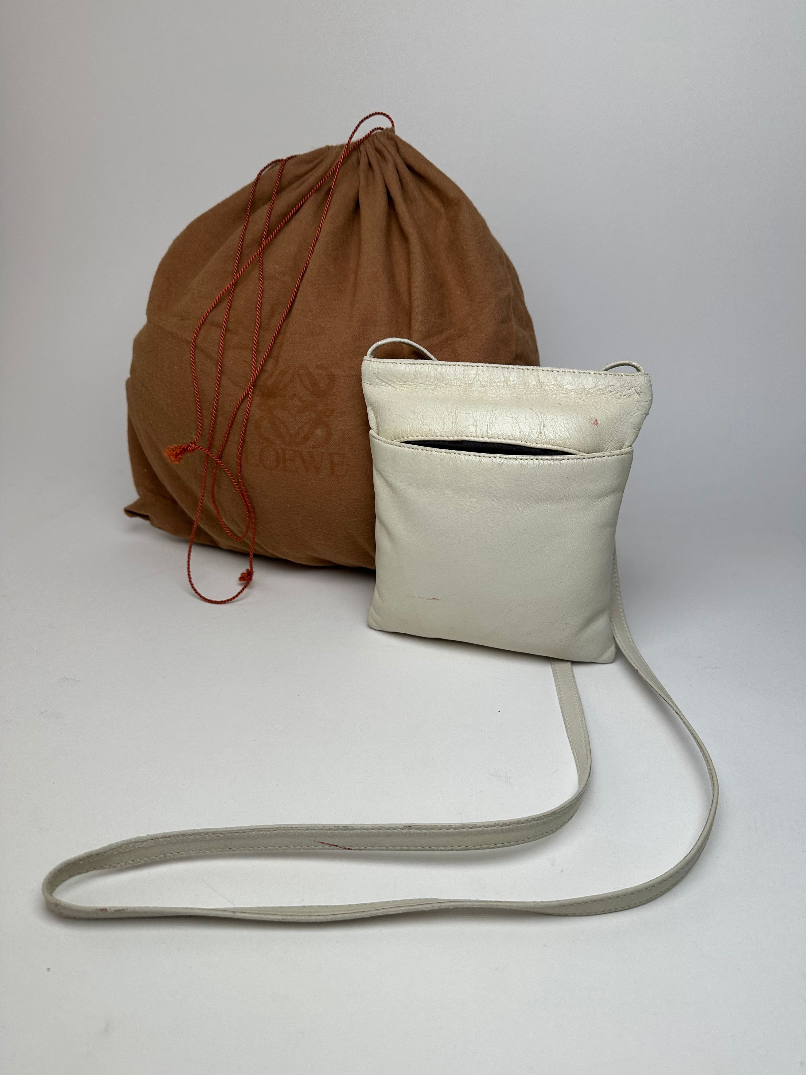 Loewe Vintage Mini Crossbody Bag Leather Cream Size ONE SIZE - 1 Thumbnail