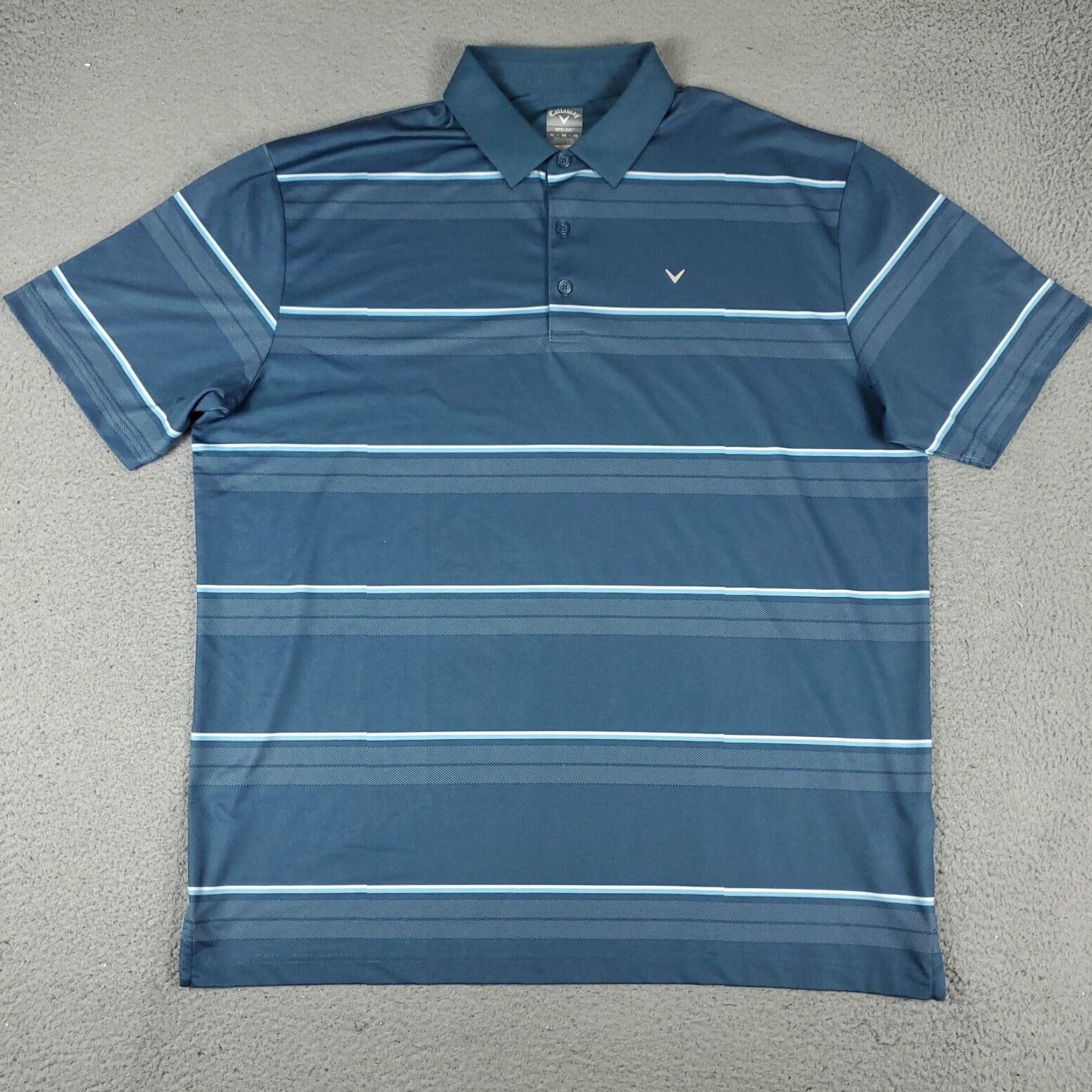 Callaway Callaway Polo Shirt Mens Size XL Blue Striped Opti Dri Fit Golf Short Sleeve Size US XL / EU 56 / 4 - 2 Thumbnail