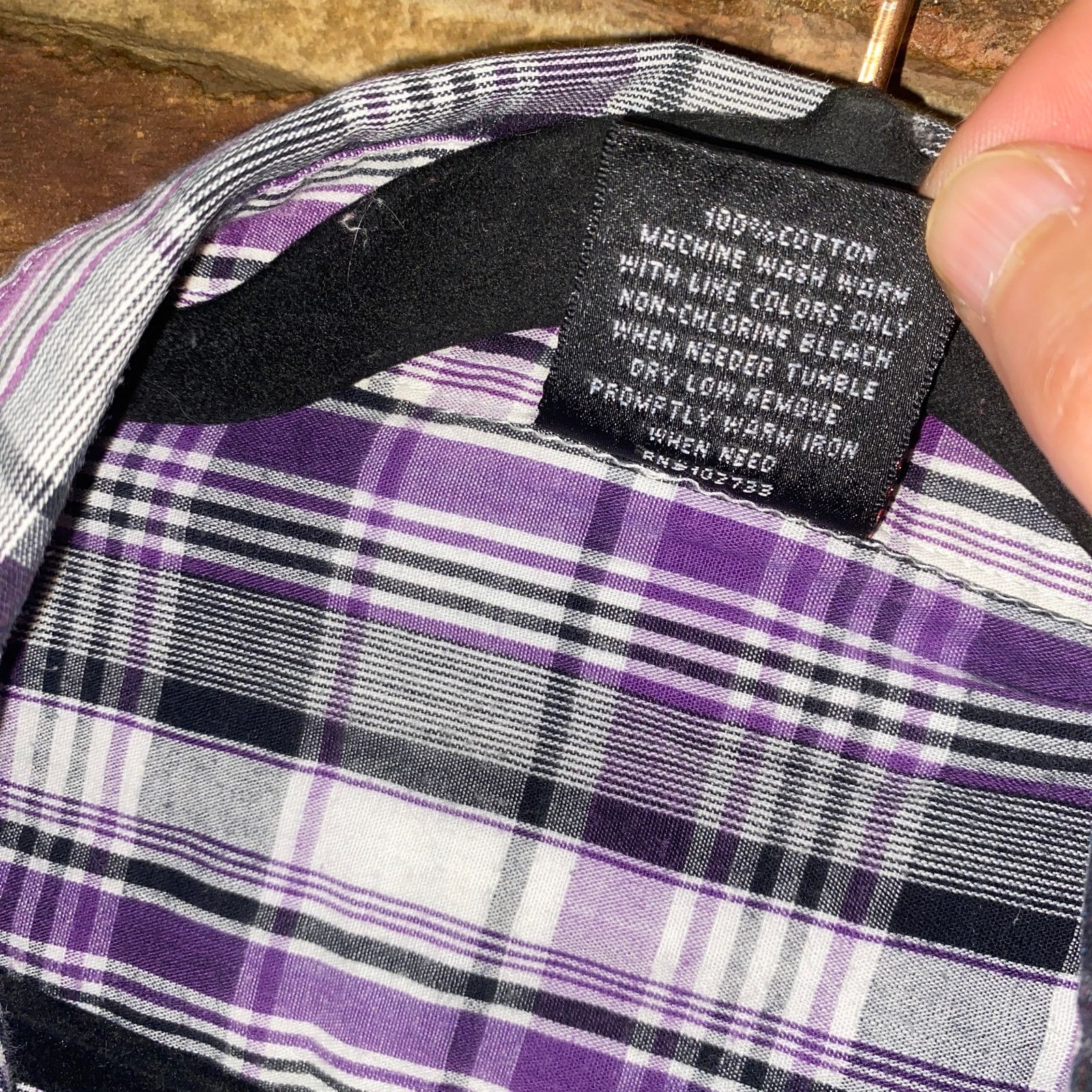 Other Blac Lacquer Purple Plaid Short Sleeve Button Down Top Large Size US L / EU 52-54 / 3 - 5 Thumbnail
