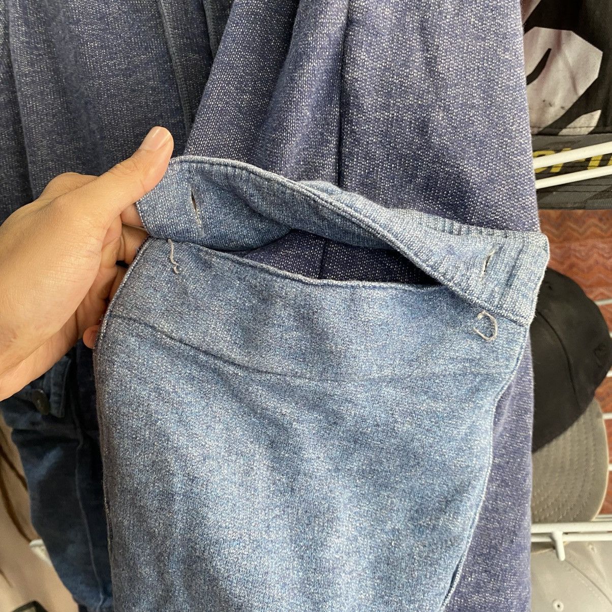 Needles Needles H.D. BDU SweatPants Denim Patchwork Drawstring Blue Size US 32 / EU 48 - 7 Thumbnail