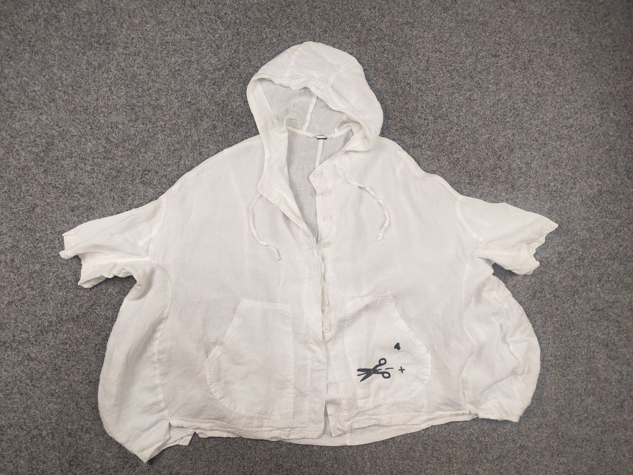 Rundholz Rundholz Asymmetric Button White linen Oversized Jacket Size M / US 6-8 / IT 42-44 - 10 Thumbnail