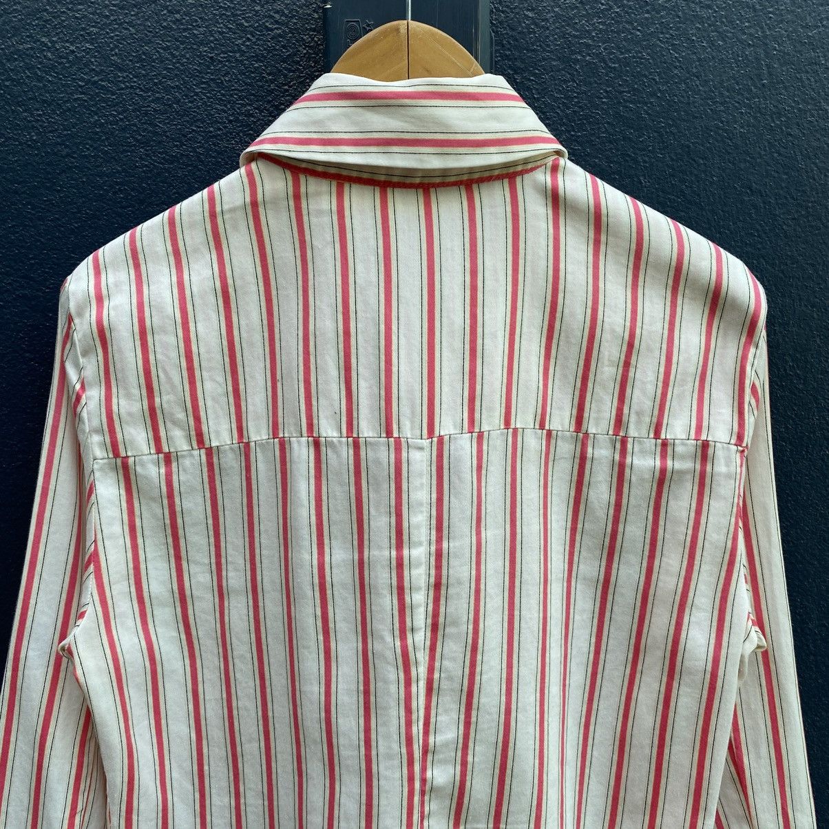 Diesel DIESEL White Striped Snap-Button Shirt Size S / US 4 / IT 40 - 19 Thumbnail