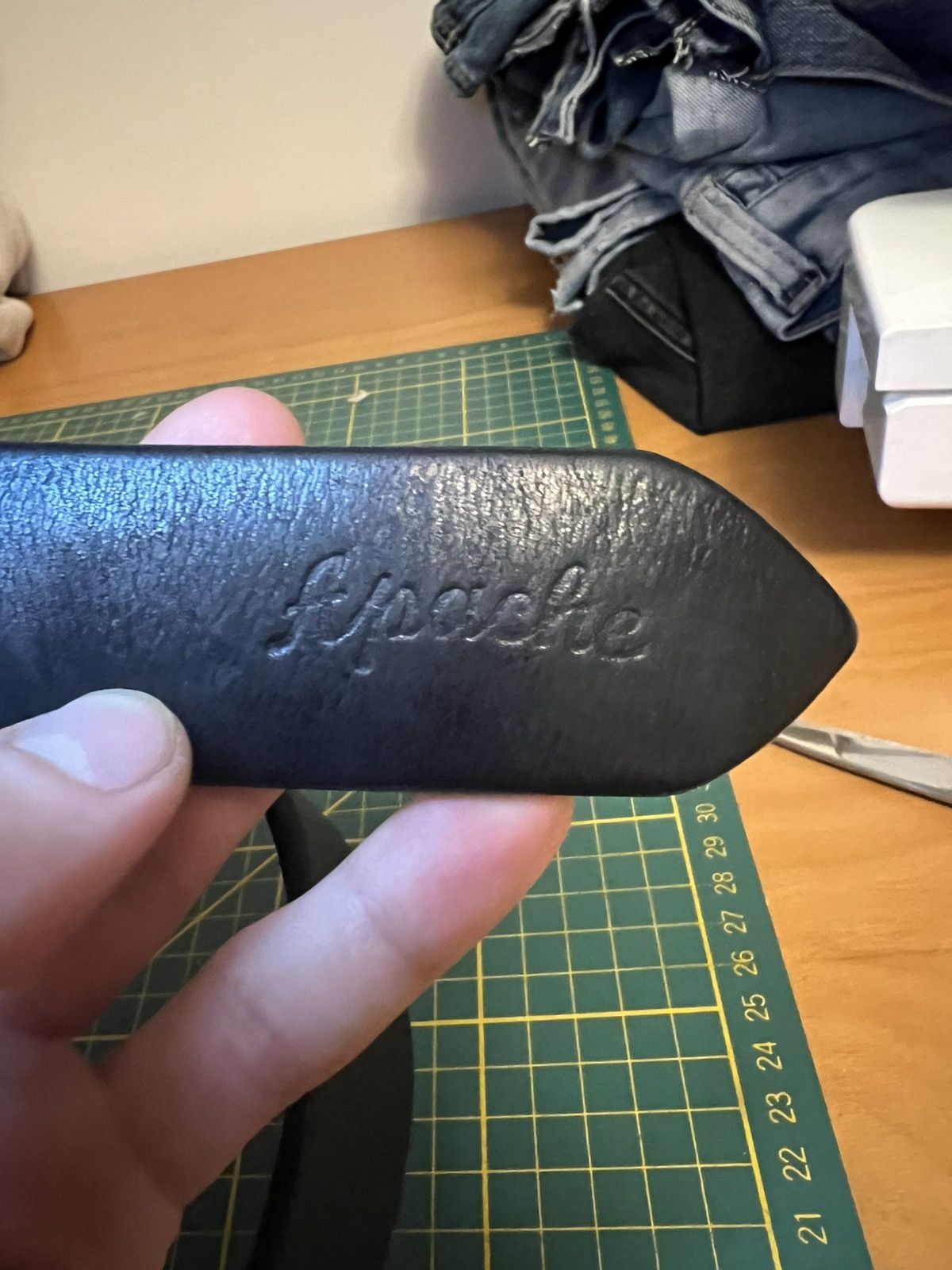 Vintage Vintage Apache thick leather belt Size ONE SIZE - 9 Thumbnail