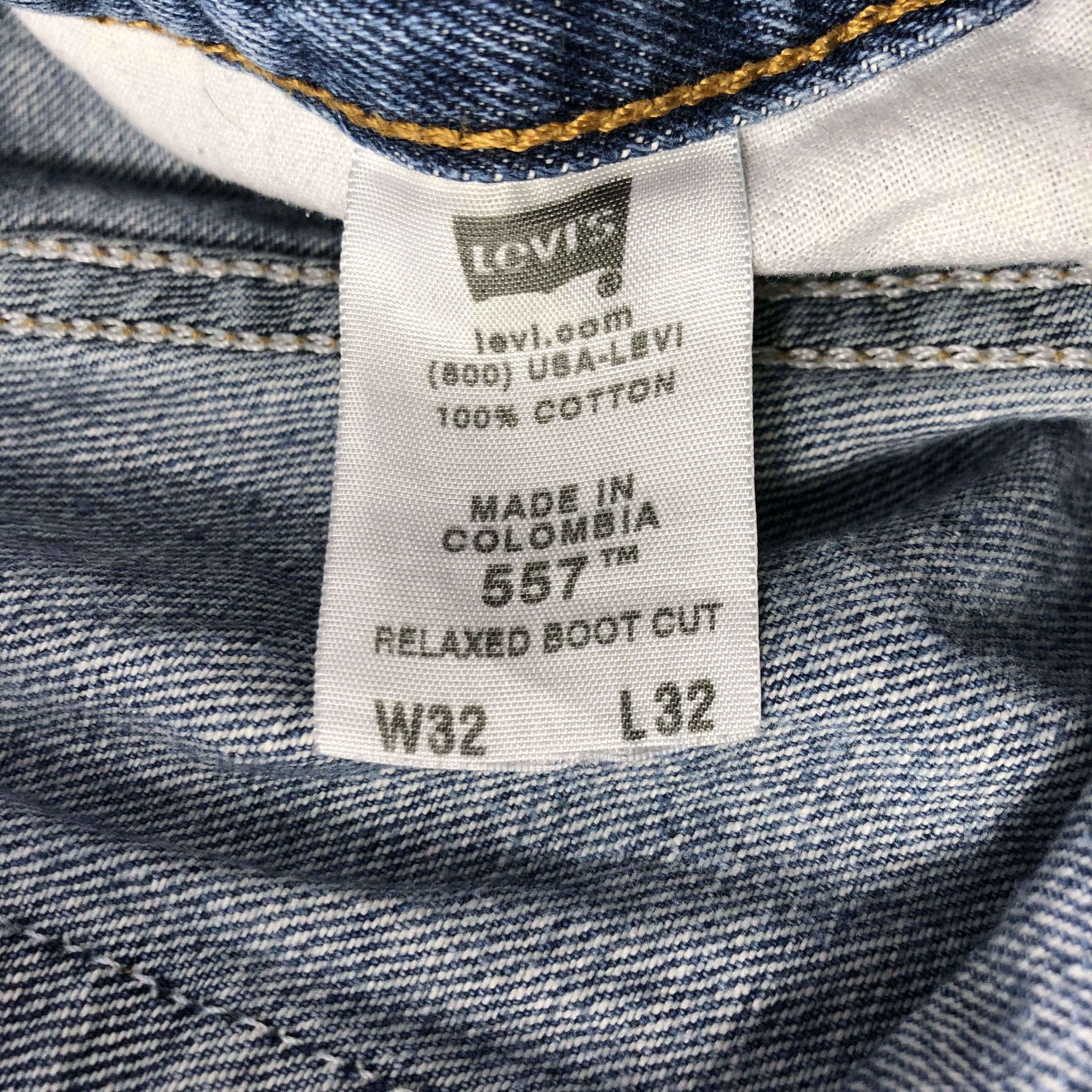 Levi's Vintage Blue Wash Levis 557 Jeans-J3394 Size US 32 / EU 48 - 10 Thumbnail