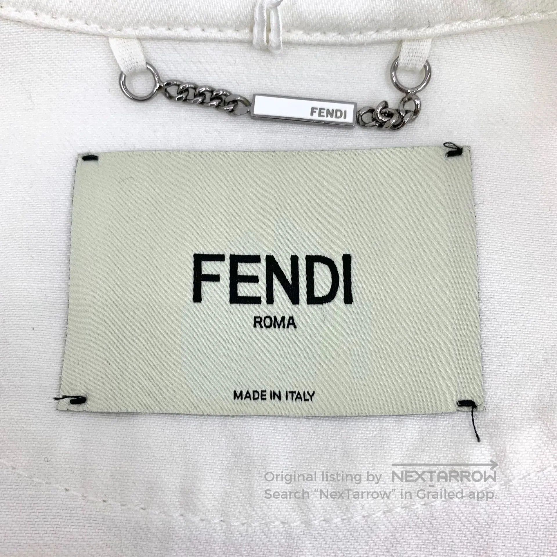 Fendi fendi white pocket embossed cotton jacket. Size US XS / EU 42 / 0 - 5 Thumbnail
