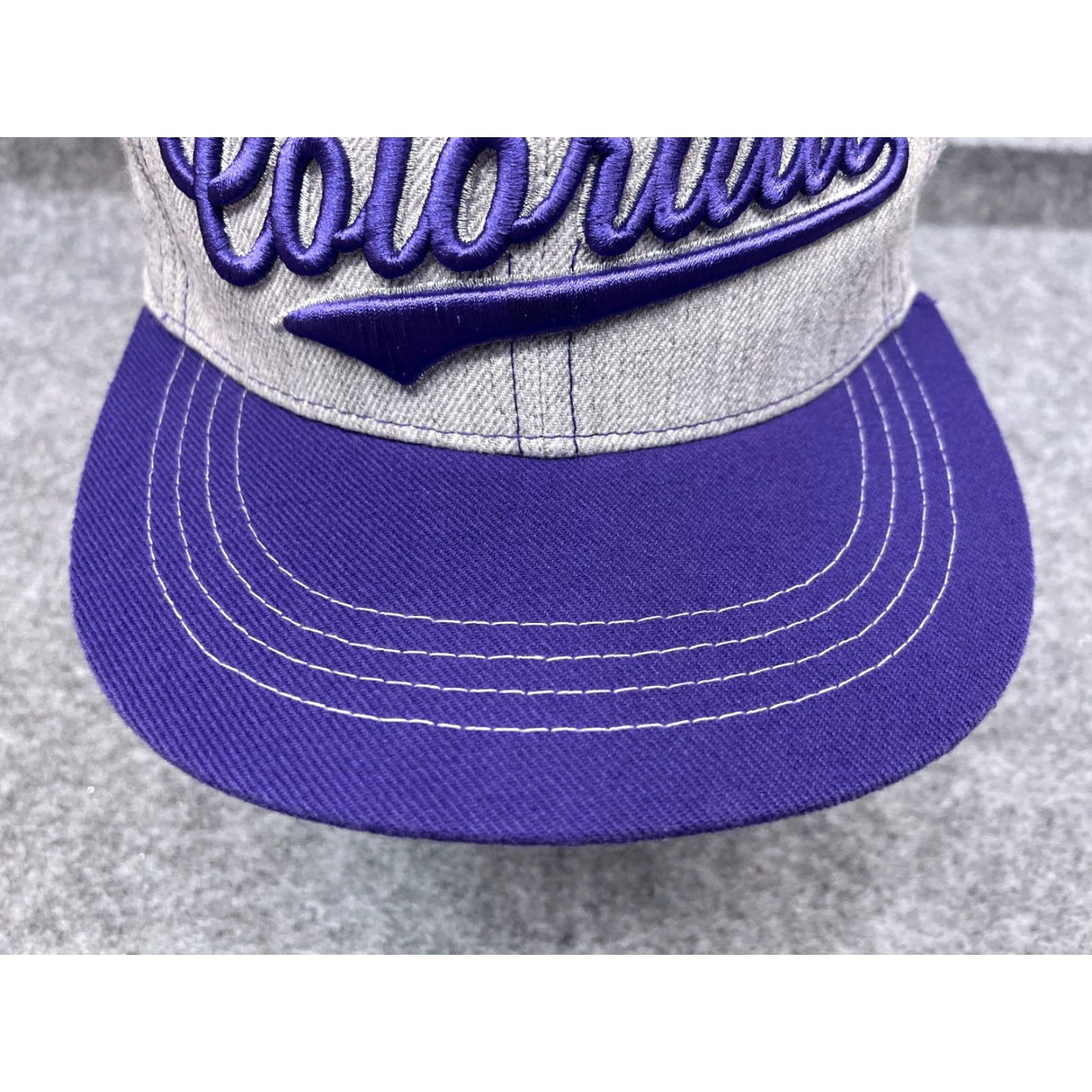 Vintage Aksels Hat Cap Snap Back Adult One Size Gray Purple Acrylic Wool Blend Baseball Cap Men Size ONE SIZE - 3 Thumbnail