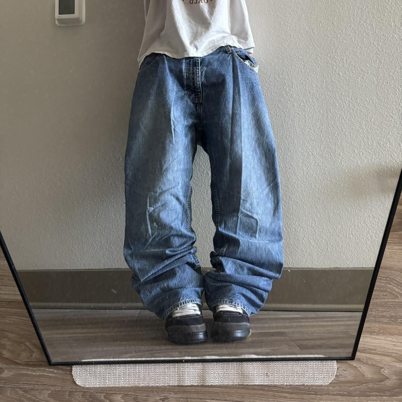 Japanese Brand Crazy Vintage Y2K/2000s Baggy Medium Wash Skater Denim Jeans! 36x32 Size US 36 / EU 52 - 1 Thumbnail