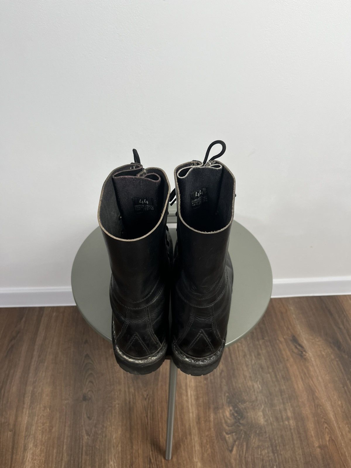 Vintage Avant-Garde Distressed Army Leather Heavy Combat Boots EU44 Size US 10.5 / EU 43-44 - 11 Thumbnail