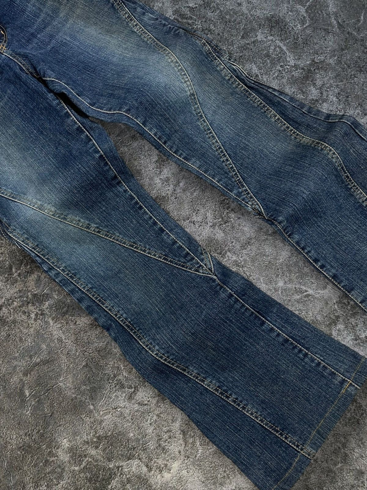 Tornado Mart Vintage Japan Designer 90’s Ritsuko Shirahama Flared Denim Size US 28 / EU 44 - 3 Thumbnail