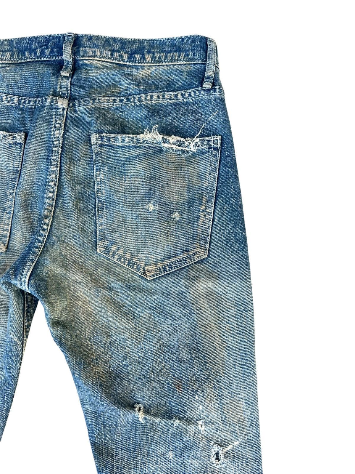 Japanese Brand Dirty Mud Stains Distress Denim Ufin & Sons Flare Jeans Size US 30 / EU 46 - 18 Thumbnail