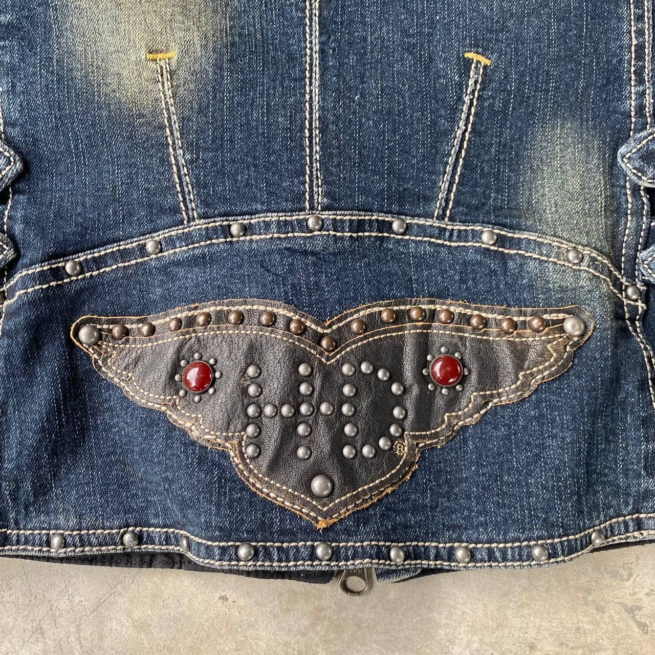 Harley Davidson Harley-Davidson Vintage Women Biker Jacket Leather Studded Size L / US 10 / IT 46 - 14 Thumbnail