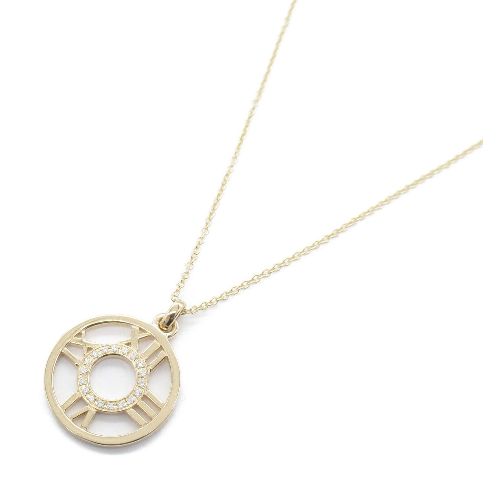 Tiffany & Co. Tiffany Co Atlas Open Medallion Diamond Necklace K18Pg (Pink Gold) Clear Size ONE SIZE - 1 Thumbnail