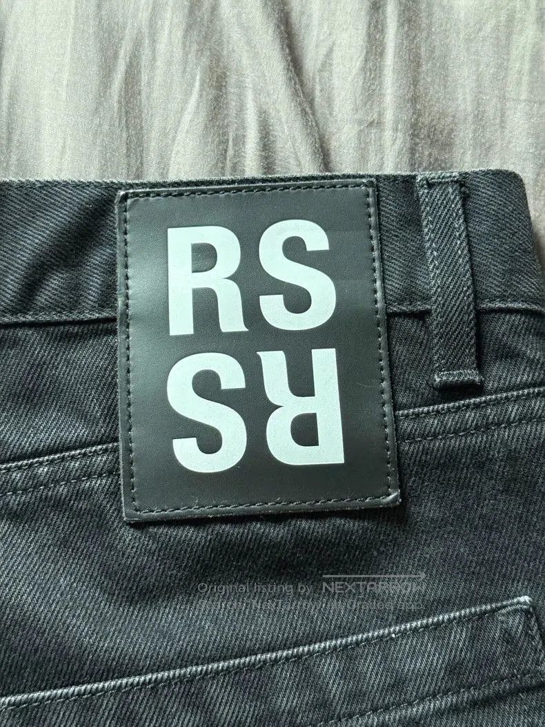 Raf Simons Raf Simons Black Denim Pants with Red Embroidery. Size US 33 - 3 Thumbnail