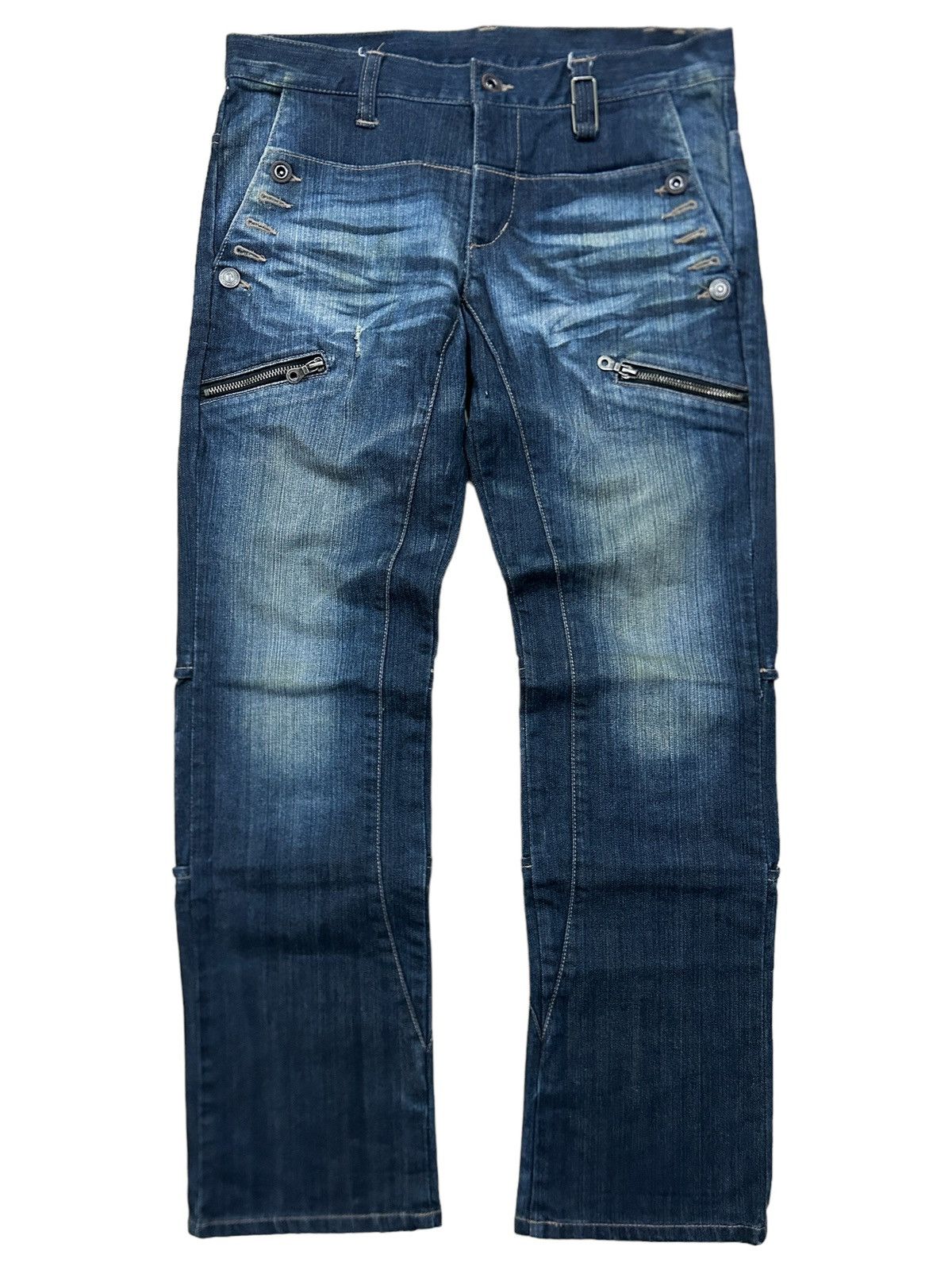 PPFM Vintage PPFM Japan Seditionaries Multi Zipper Jeans Size US 33 - 2 Thumbnail