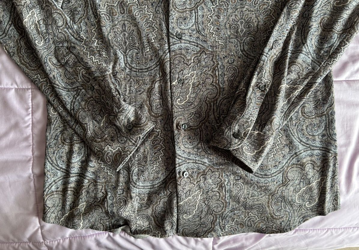 Other Emanuel Berg Luxury Paisley Button Down Shirt Sz L $298MSRP Size US L / EU 52-54 / 3 - 6 Thumbnail