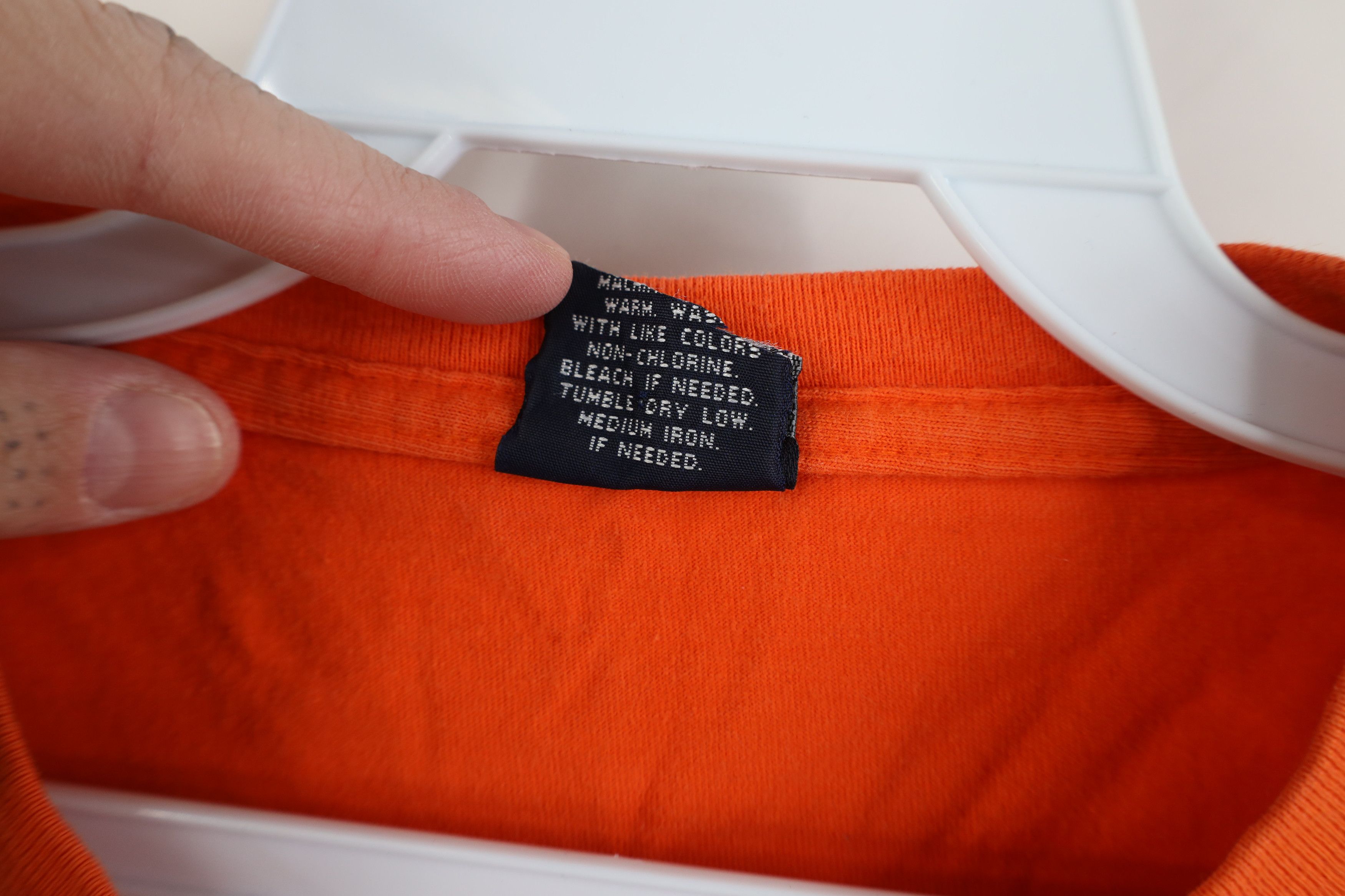 Ralph Lauren Vintage 90s Ralph Lauren Spell P Logo T-Shirt Orange Cotton Size US S / EU 44-46 / 1 - 8 Thumbnail