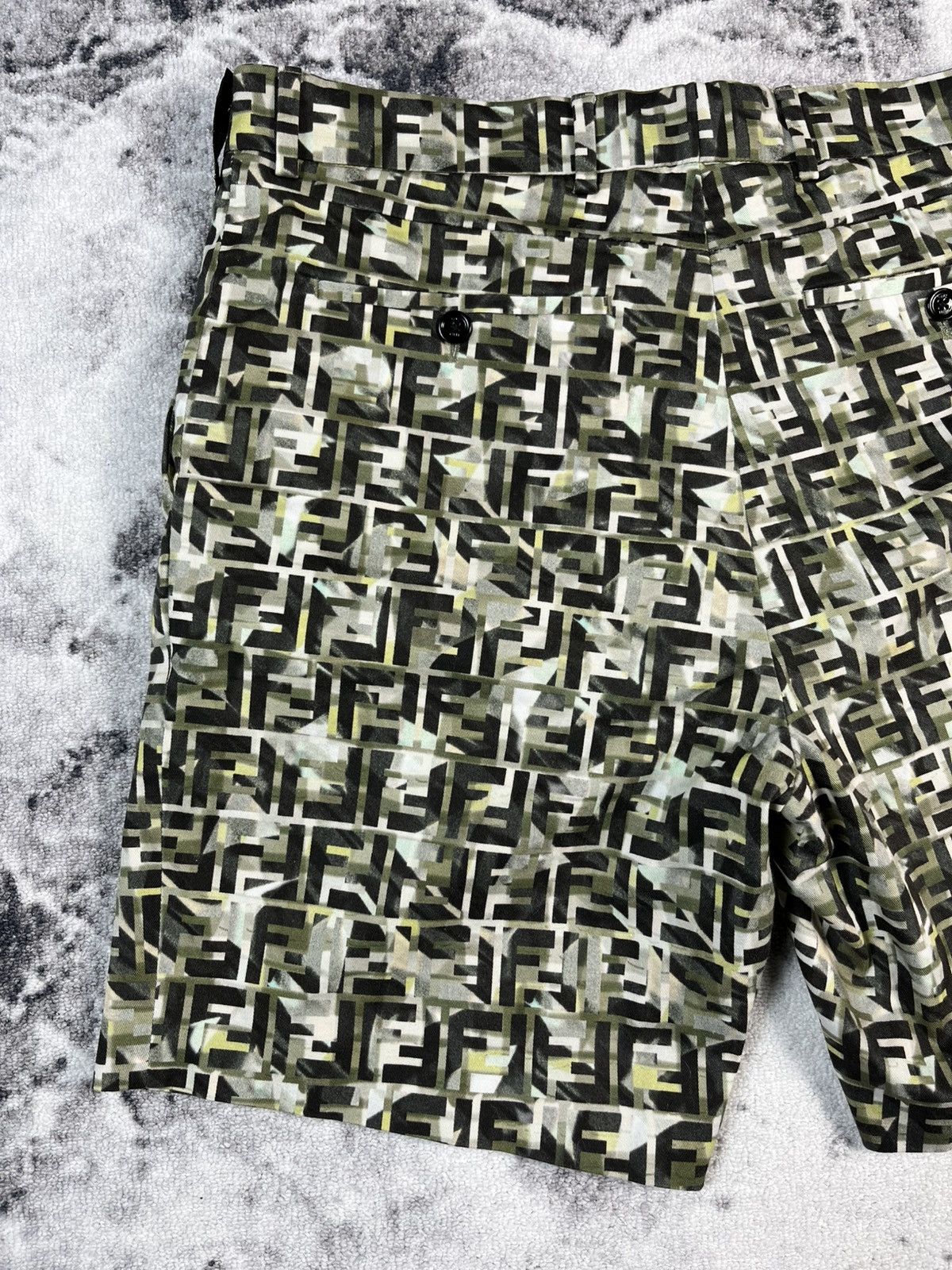 Fendi Fendi FF Monogram Shorts Green 48 Italy Size US 34 / EU 50 - 19 Thumbnail
