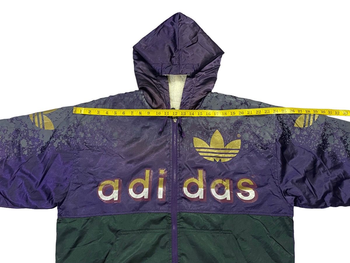 Adidas × Vintage Vintage 90s Adidas Big Logo Over Print Sherpa Jacket Size US M / EU 48-50 / 2 - 6 Thumbnail