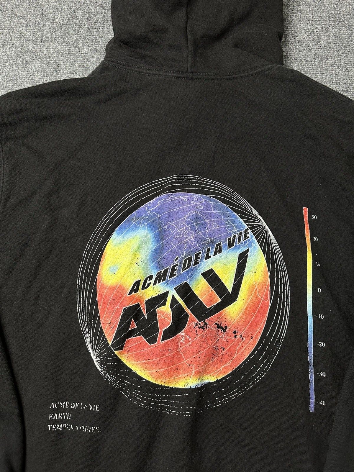 Other Mens Hoodie ADLV Acne De La Vie Black Rainbow Earth, Size XL Size US XL / EU 56 / 4 - 4 Thumbnail
