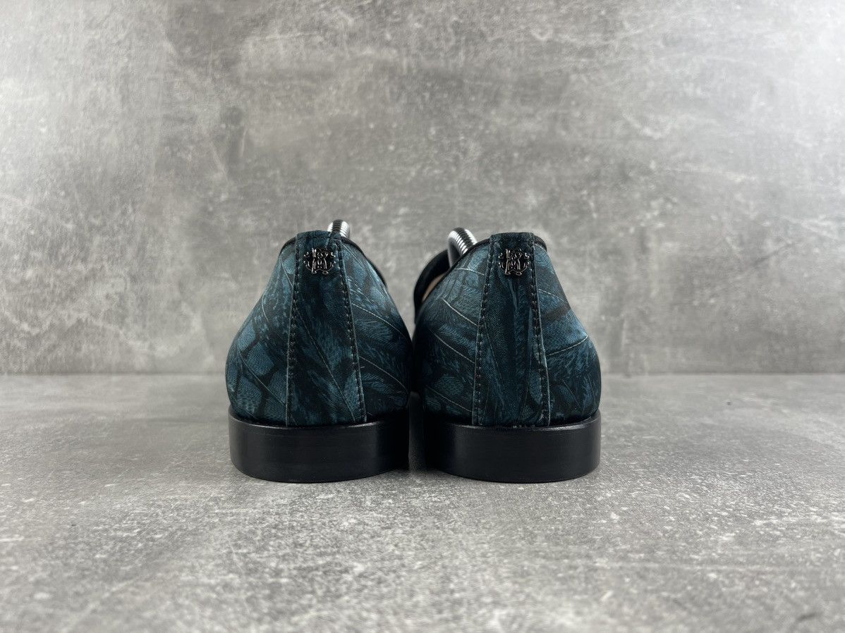 Roberto Cavalli Roberto Cavalli Blue Python Embossed Silk Loafers Size US 9 / EU 42 - 6 Thumbnail