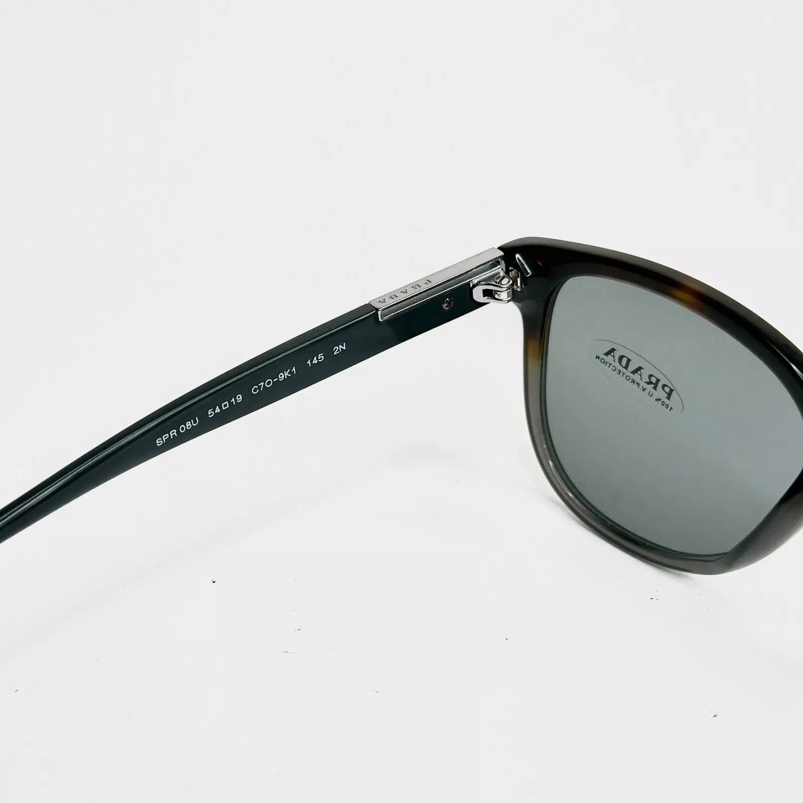 Prada PRADA Pilot 08U Black Gray Authentic Logo Sunglasses PR08US Size ONE SIZE - 2 Thumbnail