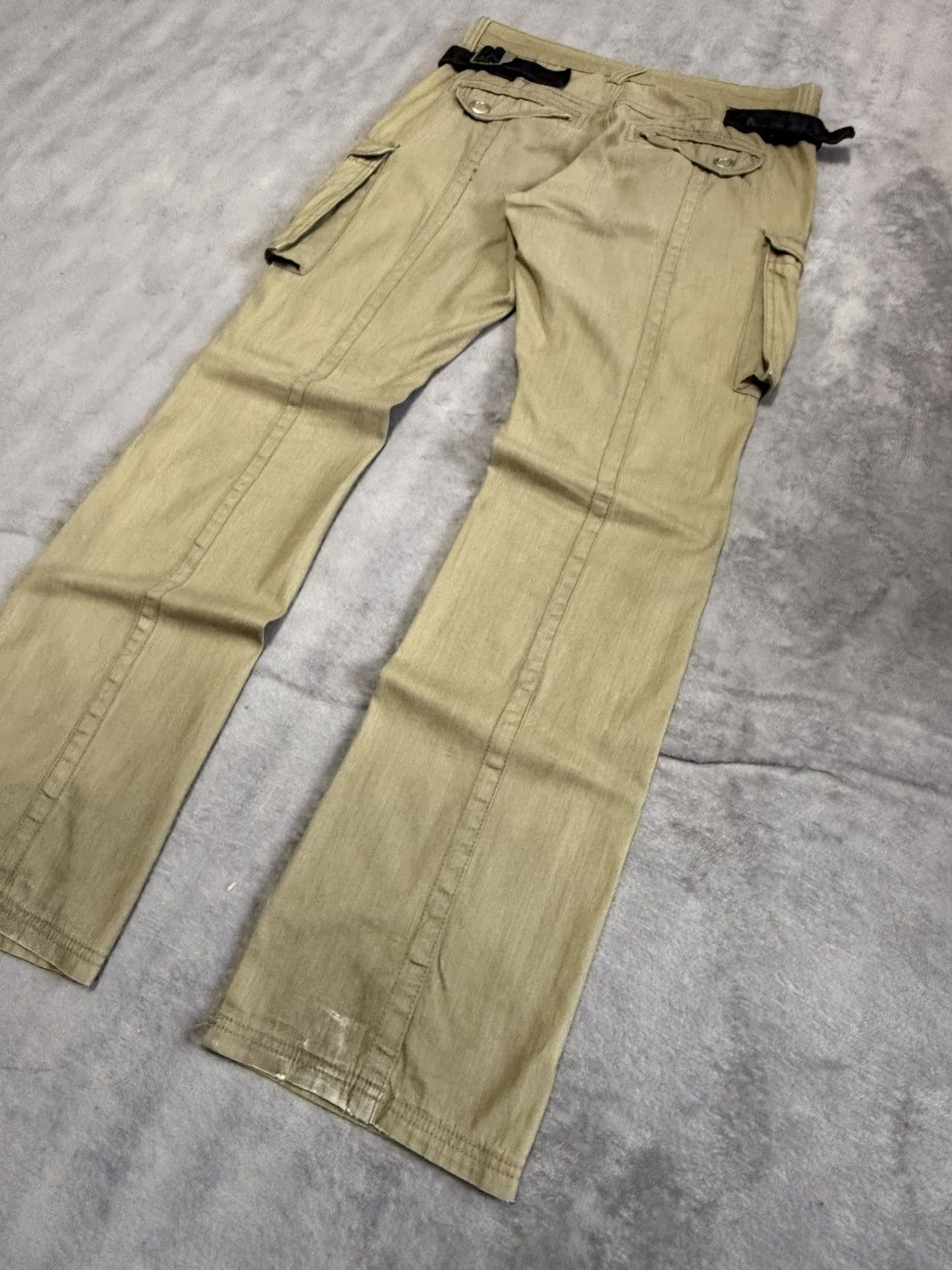 Tornado Mart Tornado Mart Panelling Utility Tactical Cargo Flared Pants Size US 32 / EU 48 - 12 Thumbnail