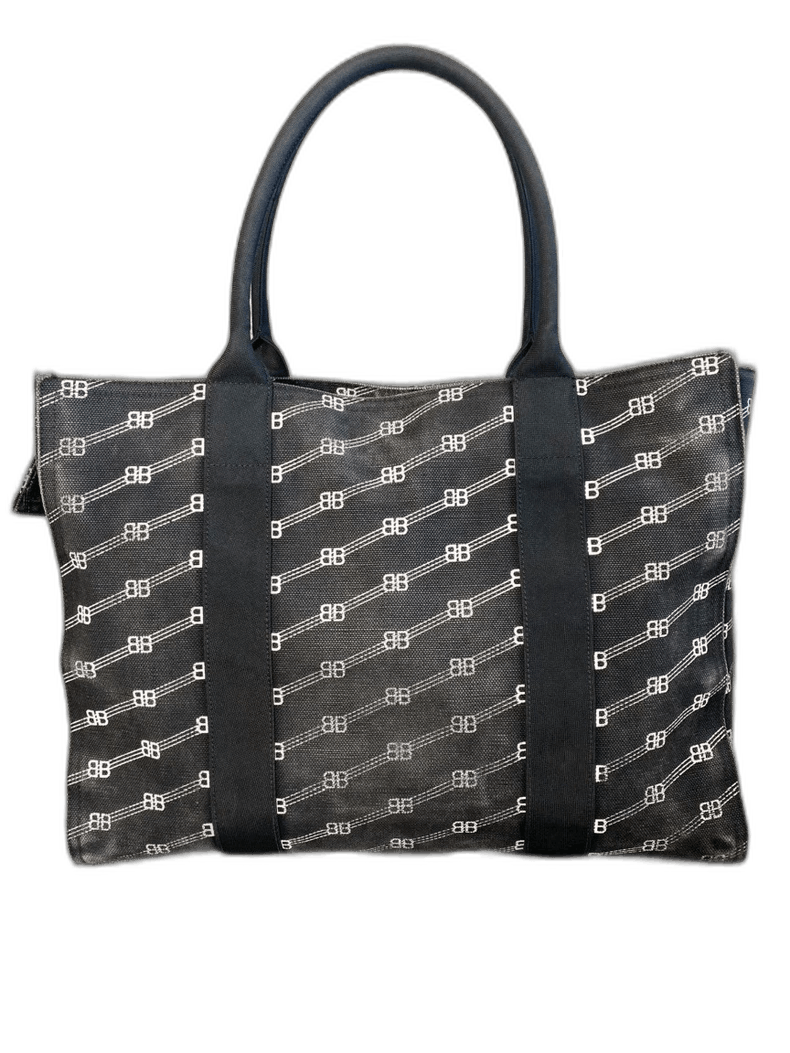 Balenciaga Logo Design Tote Shopping Bag-Yf in Black, Men's