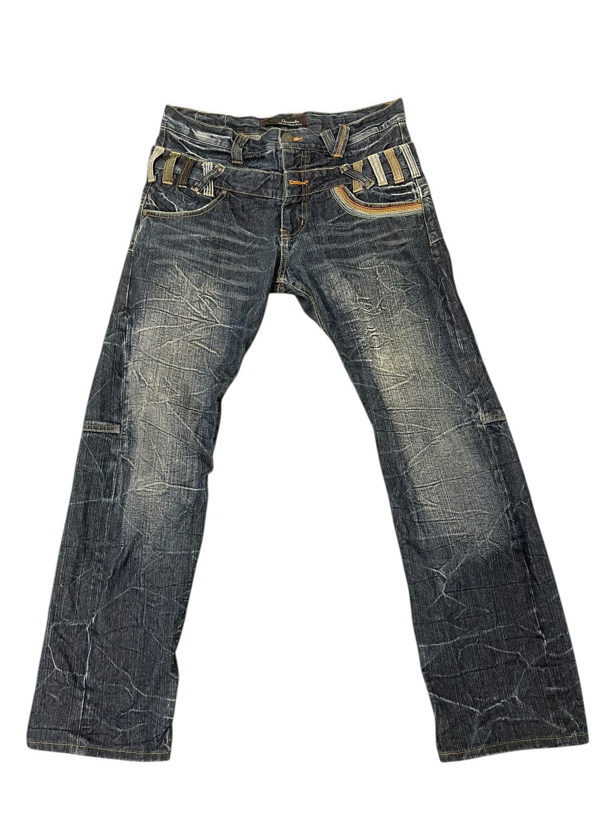 Japanese Brand Double Waist Jeans Dominate Dior Chrome hearts erd 2🟦7 Size US 32 / EU 48 - 8 Thumbnail