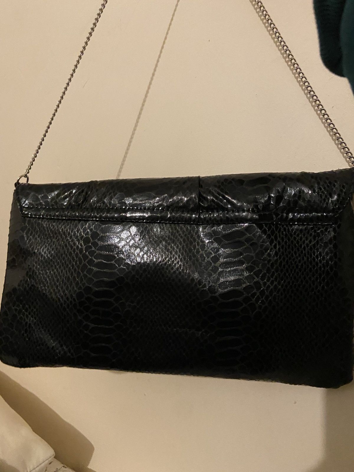 Designer × Other × Vintage Deadstock Jane Norman Black Snake Front Plate Clutch 2009 Size ONE SIZE - 2 Thumbnail
