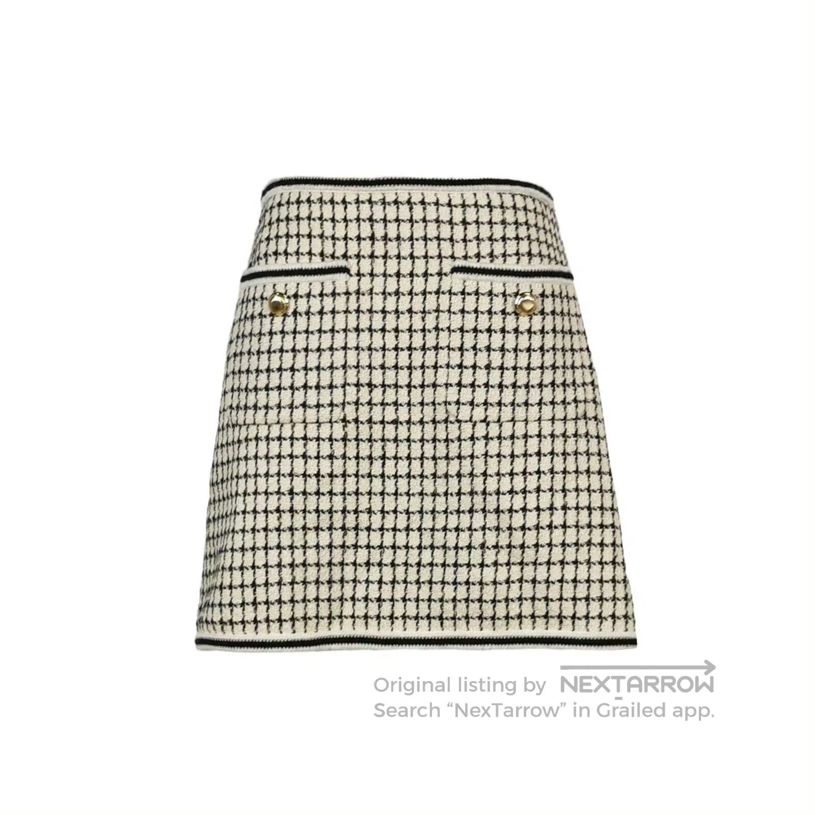 Miu Miu Miu Miu Colorblock Wool Blend Skirt. Size 37" - 1 Thumbnail