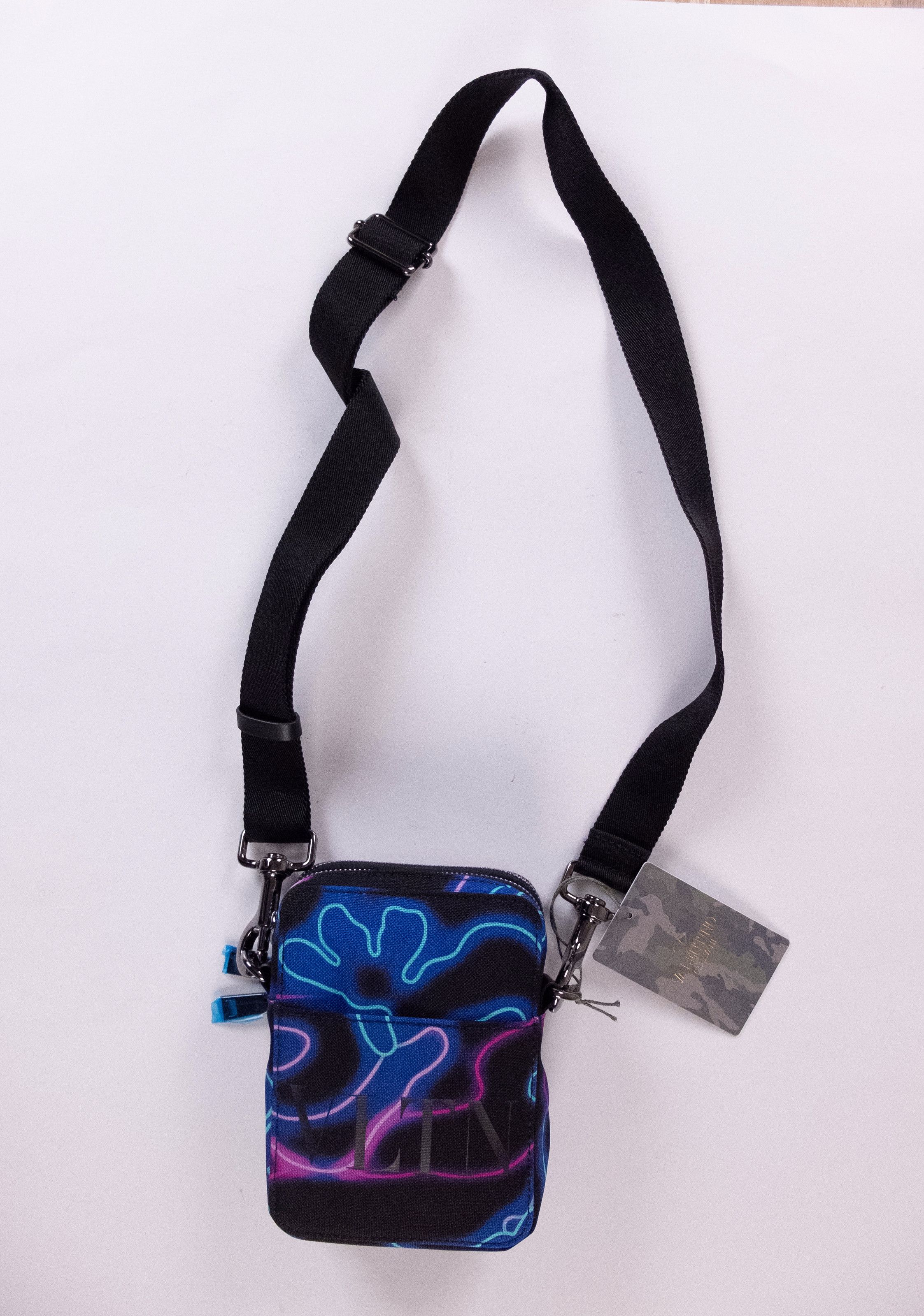 Valentino VALENTINO Garavani VLTN neon camo small canvas crossbody bag Size ONE SIZE - 6 Thumbnail
