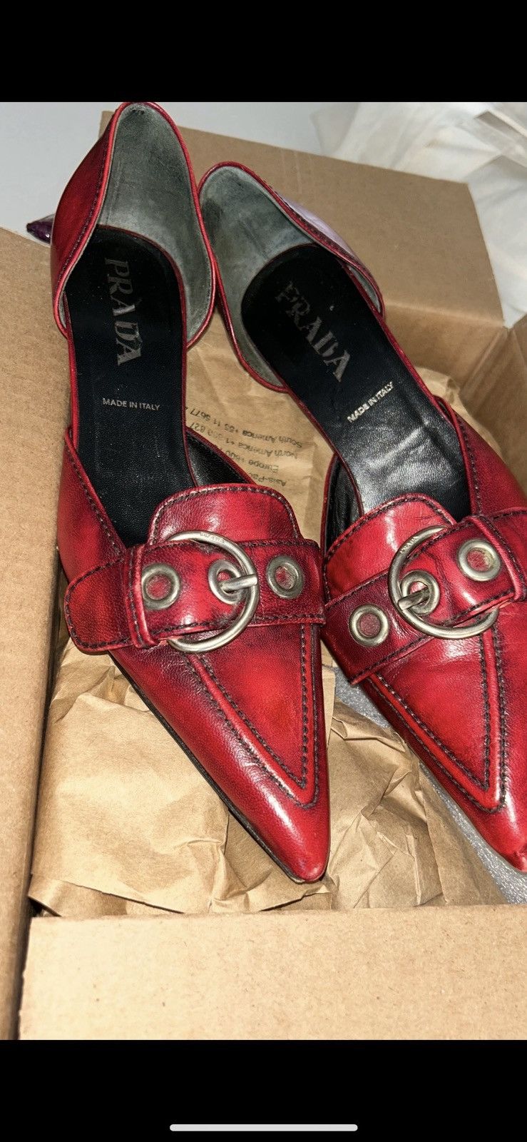 Prada DEVIL WEARS PRADA buckle kitten heels Size US 8.5 / IT 38.5 - 4 Thumbnail