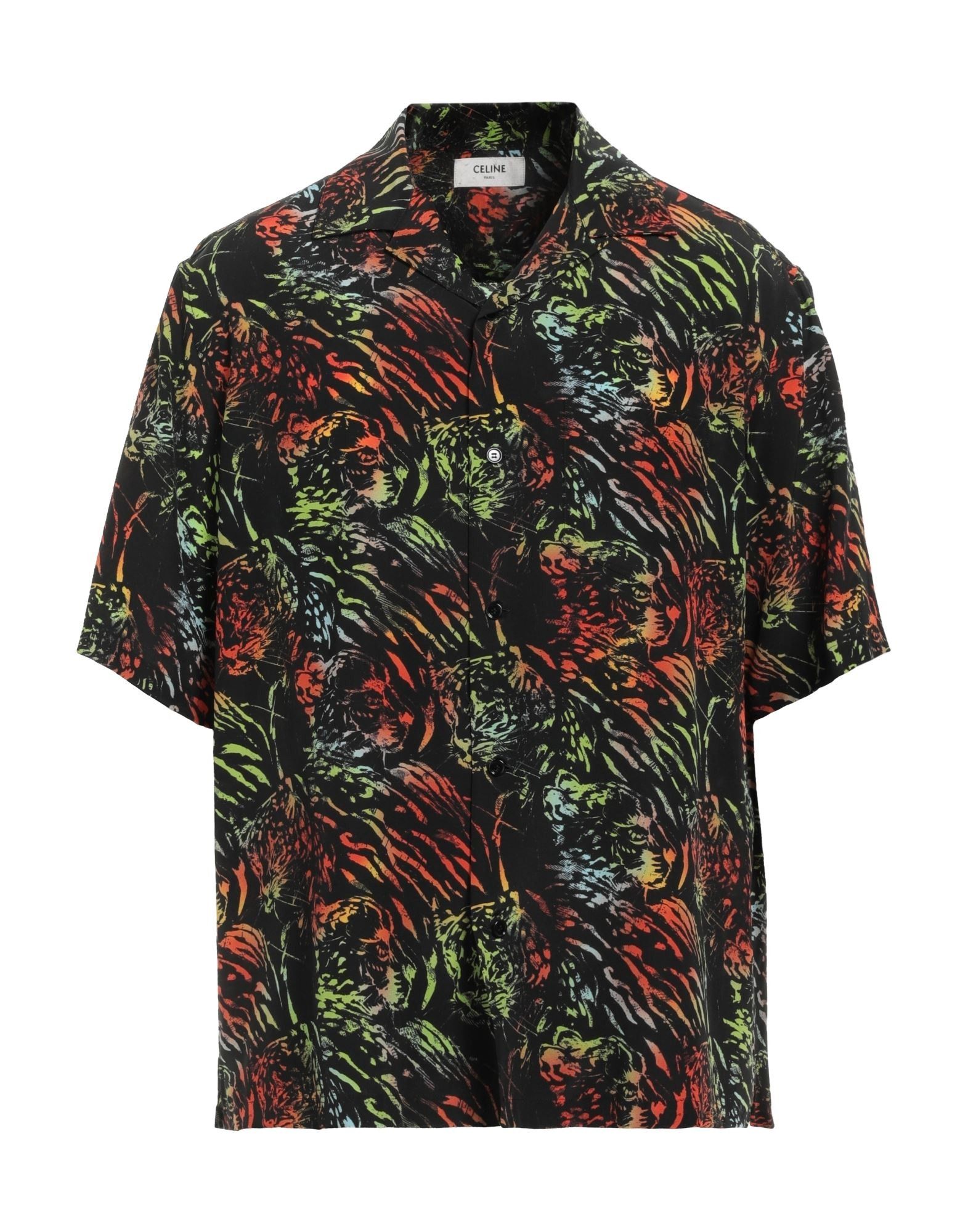Hawaiian Shirt in Printed Crepe