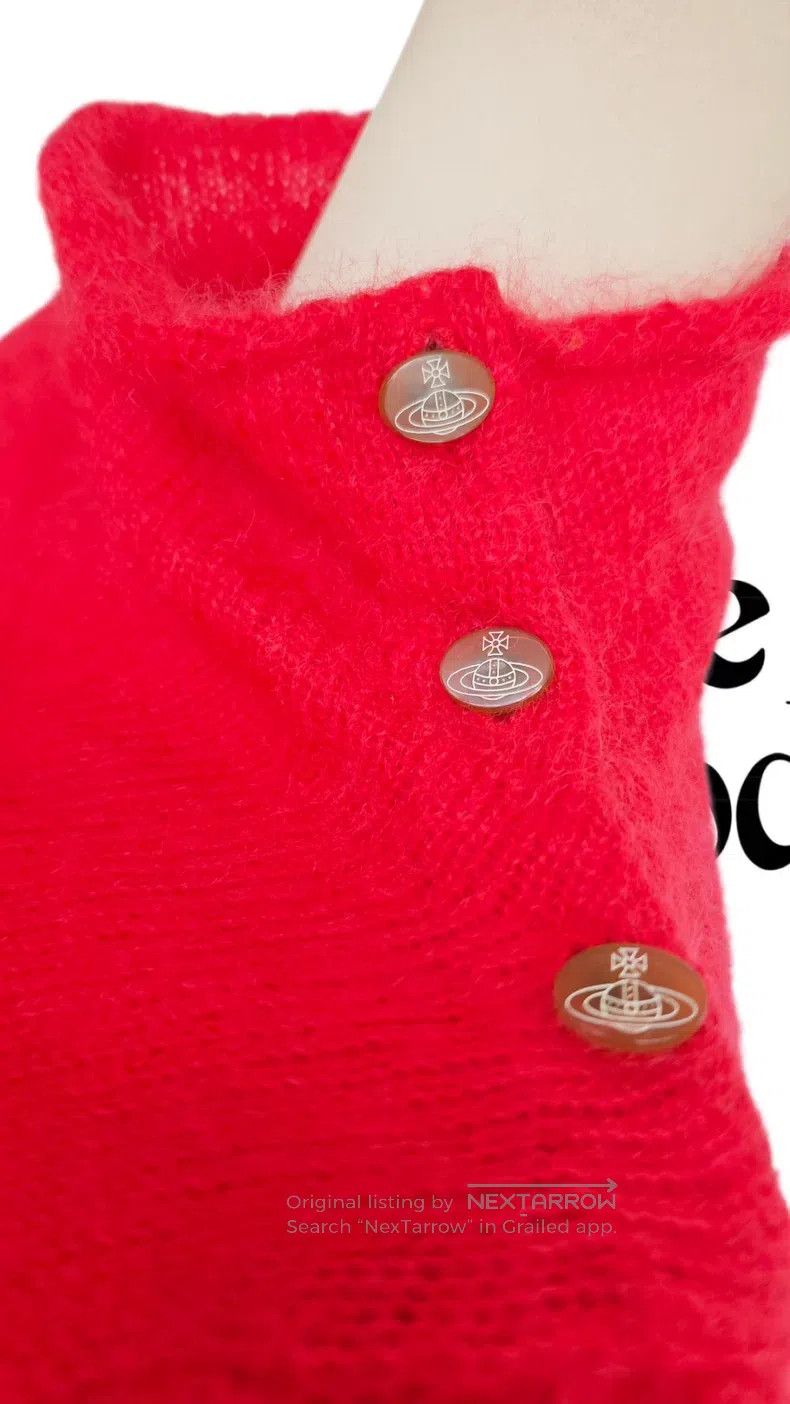 Vivienne Westwood Vivienne Westwood Red Knit Sweater with Front Buttons Size M / US 6-8 / IT 42-44 - 6 Thumbnail