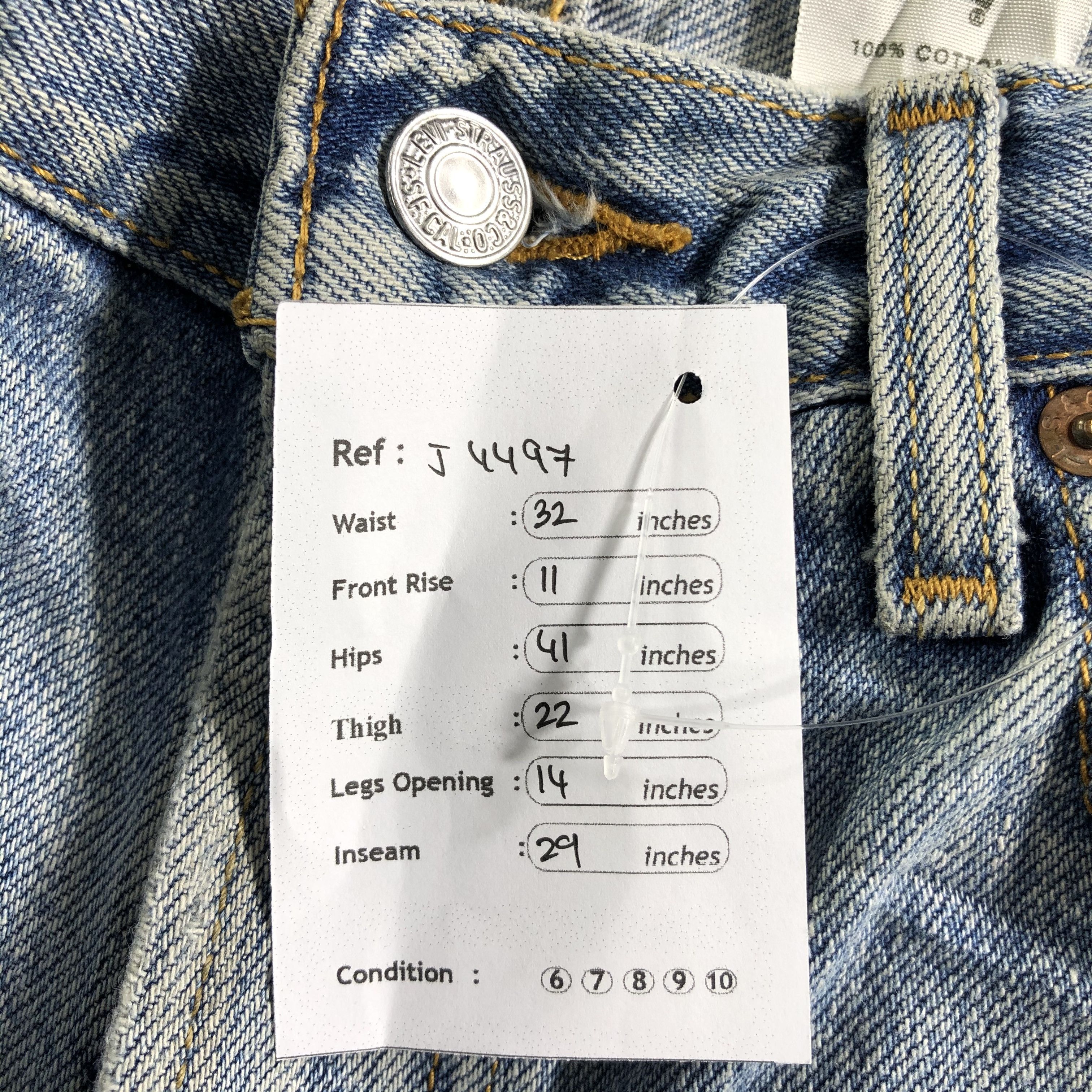 Levi's Vintage Blue Wash Levis 516 Jeans-J4497 Size US 32 / EU 48 - 12 Thumbnail