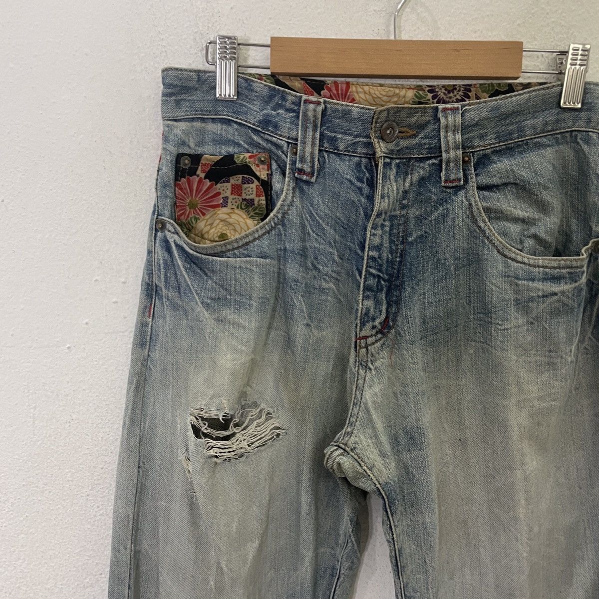 20471120 Vintage Jack Serika Distressed Denim Jeans Size US 30 / EU 46 - 3 Thumbnail