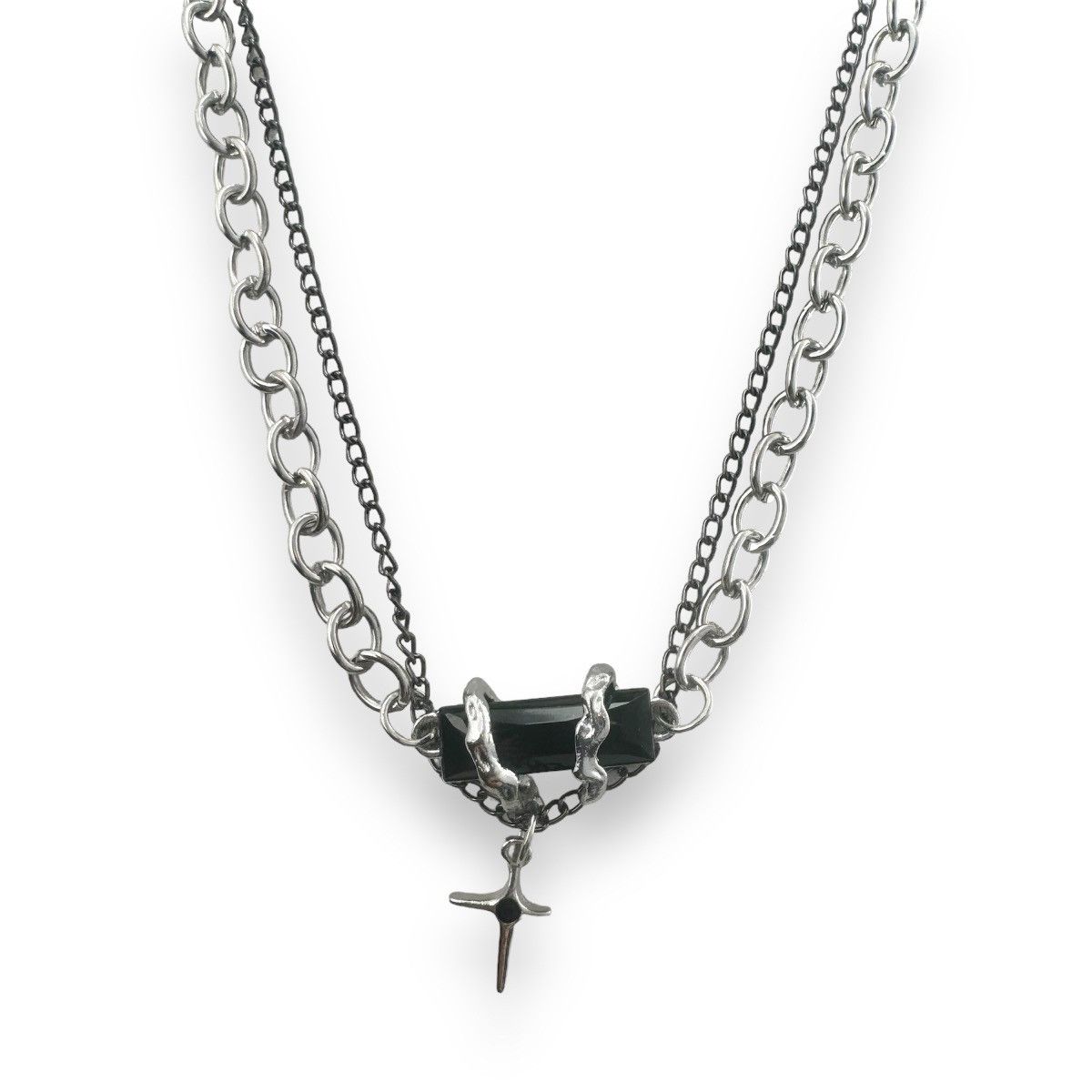 Designer Double Layer Star Pendant Necklace for Men Women Size ONE SIZE - 1 Thumbnail