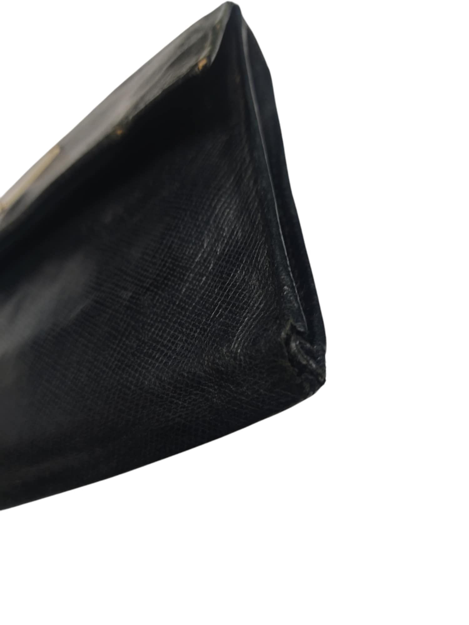 Prada PRADA BLACK SAFFIANO METAL LEATHER TRIANGLE WALLET Size ONE SIZE - 5 Thumbnail