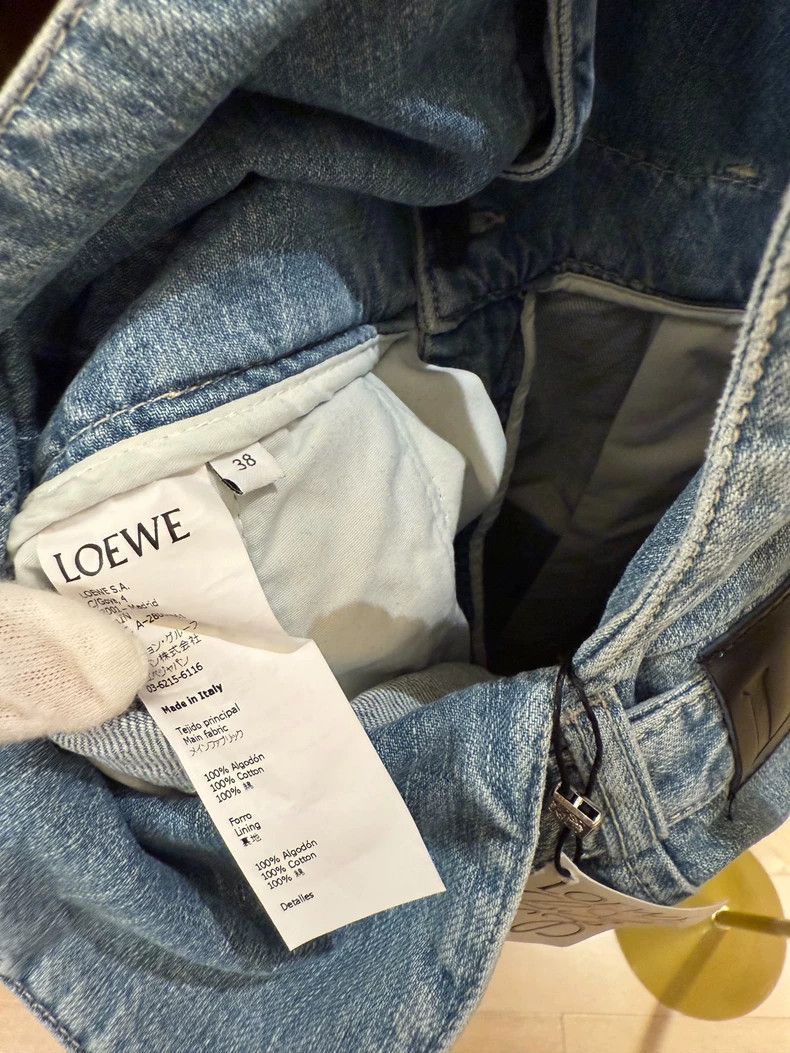 Loewe LOEWE Blue high waist belt tie wide leg women's jeans Size 25" / US 0 / IT 36 - 8 Thumbnail