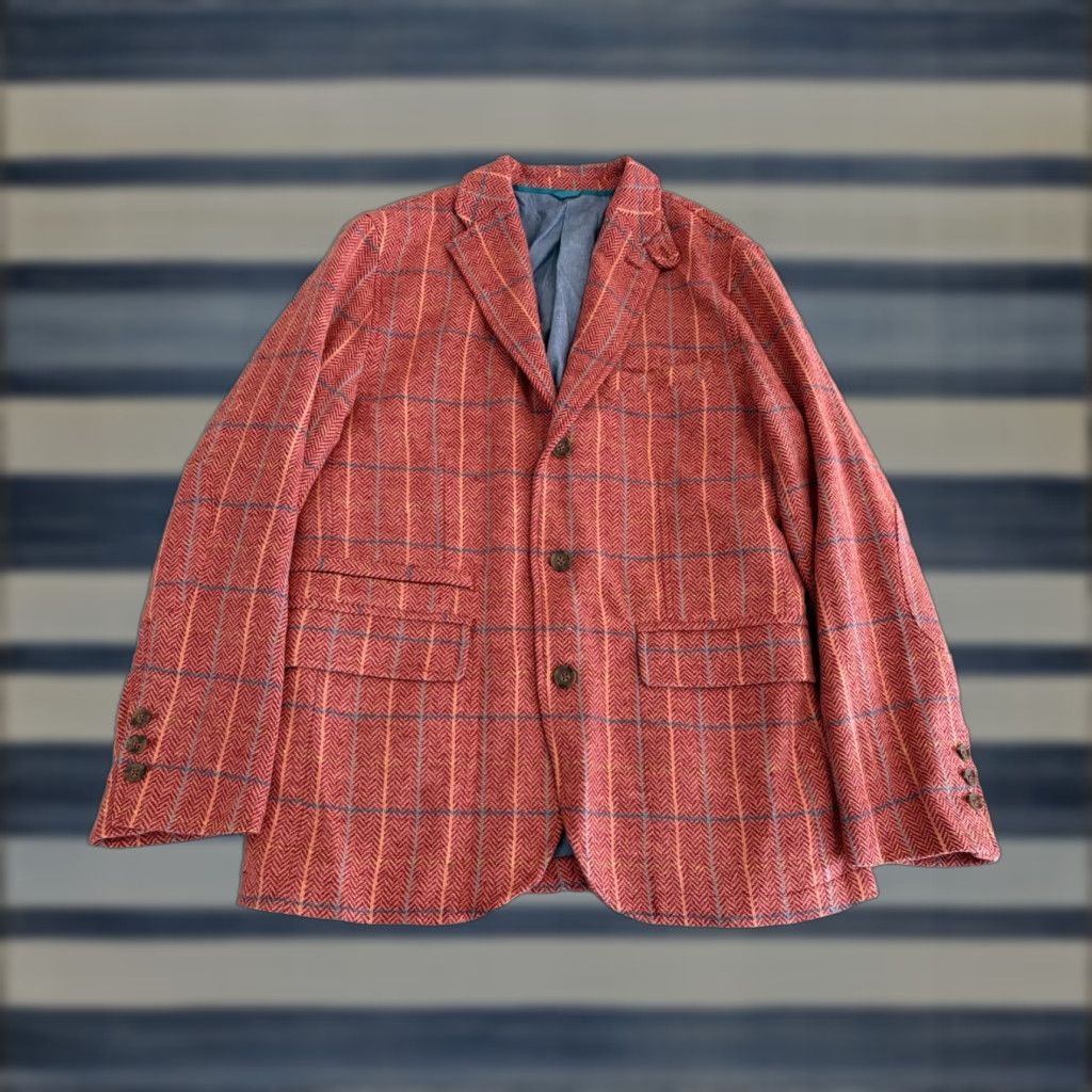 The Territory Ahead The Territory Ahead Sport Coat Blazer Jacket Red Check Wool Blend Mens M Size 40R - 1 Thumbnail