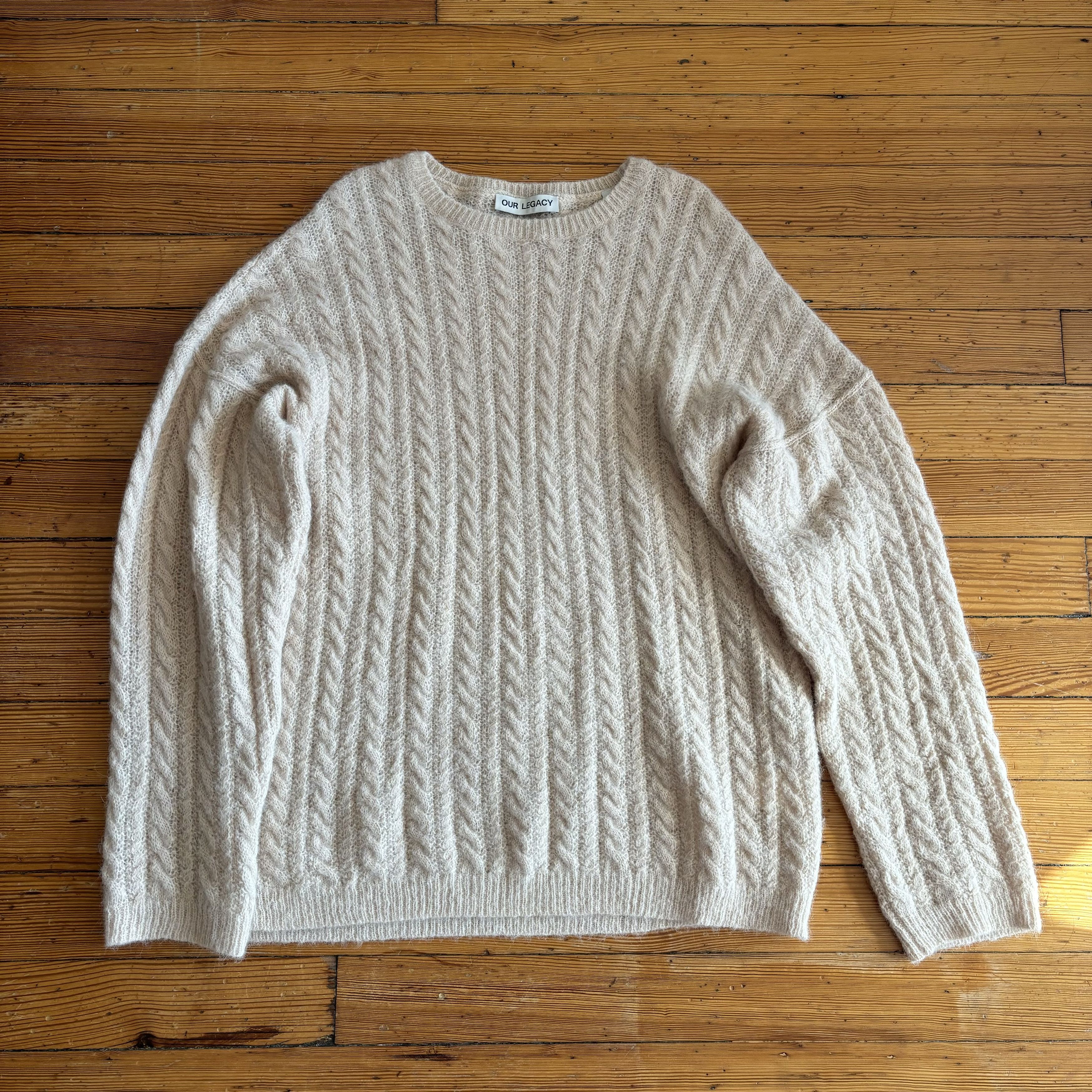 Pre-owned Our Legacy Knit Popover Roundneck In Sand