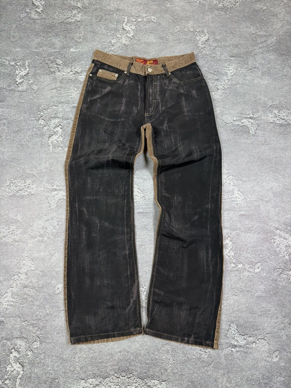 If Six Was Nine 2000s 5S Y2K Flare Bootcut Patch Work Pants Size 32 Size US 32 / EU 48 - 5 Thumbnail