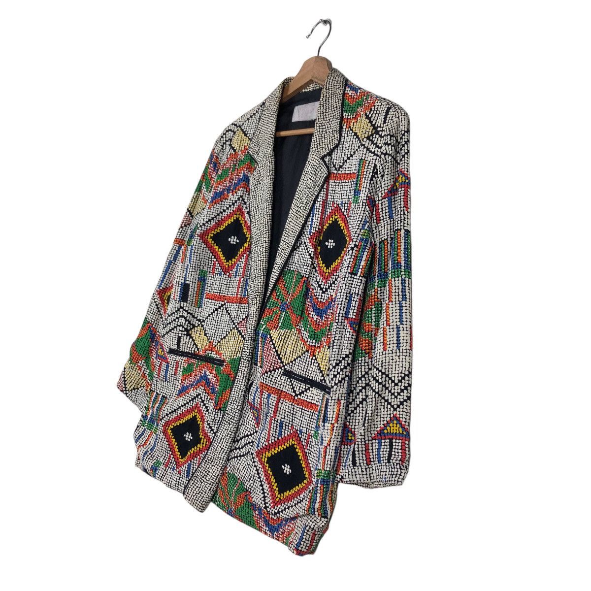 Japanese Brand 🔥Vintage Pleated Design Jacket Platinum Usa Mix Colour Size US M / EU 48-50 / 2 - 2 Thumbnail