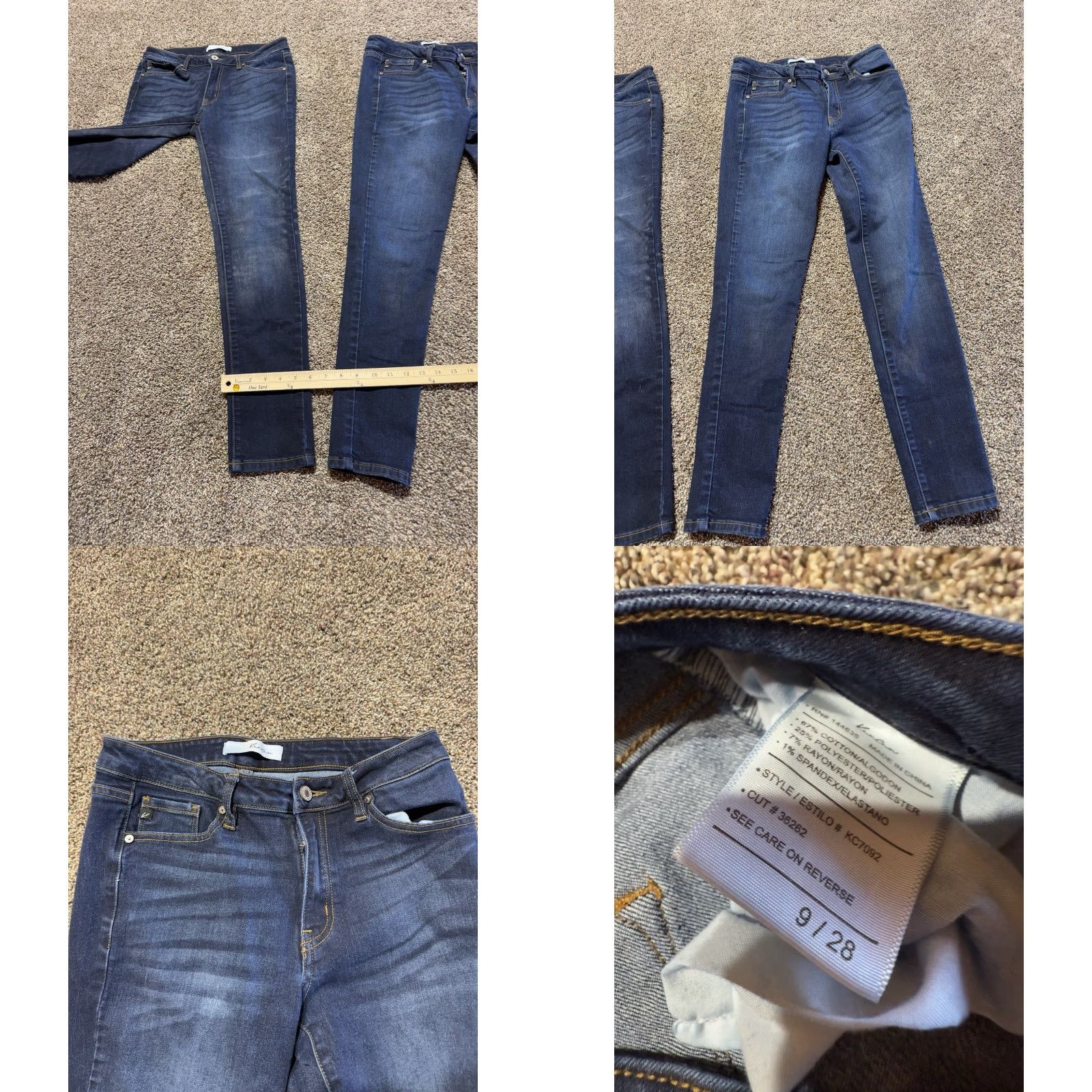 Vintage Kancan Jeans Size 9 Blue Denim 9/28 Skinny Lot Of 2 Women Jeans 5-Pocket Design Regular Size 9 Blue Kangan? Size 30" / US 8 / IT 44 - 8 Thumbnail