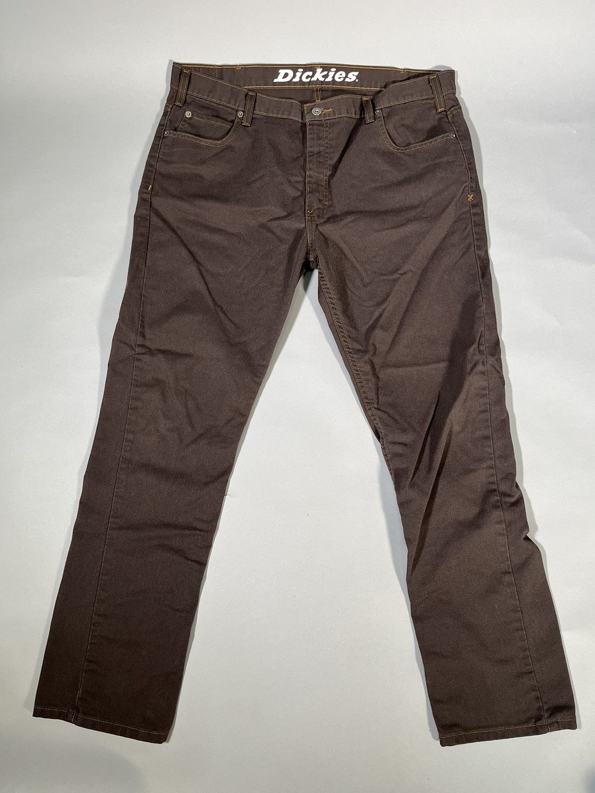 Dickies Y2K Skater Brown Baggy Dickies Pants Size US 32 / EU 48 - 1 Thumbnail