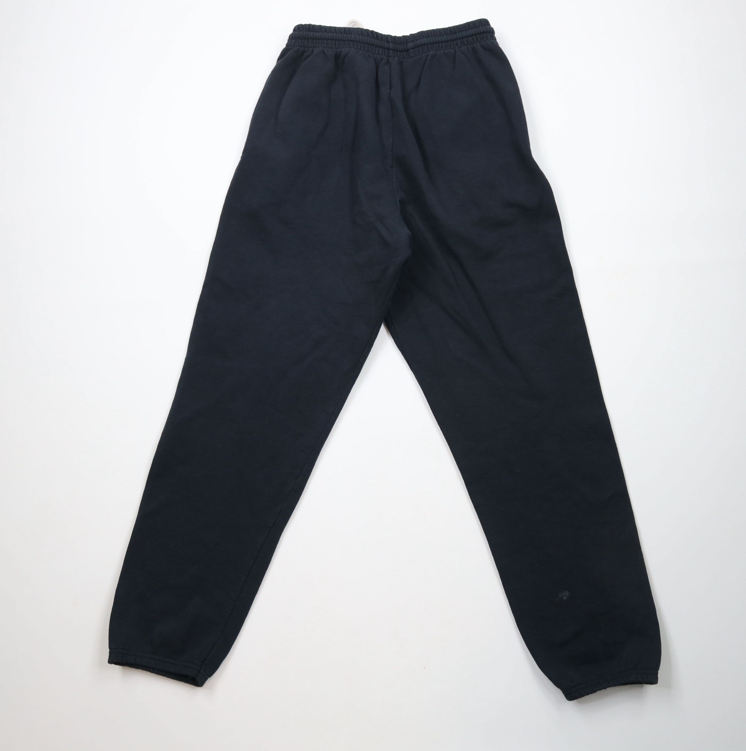 Vintage Vintage 90s Streetwear Blank Cuffed Sweatpants Joggers Black Size US 34 / EU 50 - 10 Thumbnail