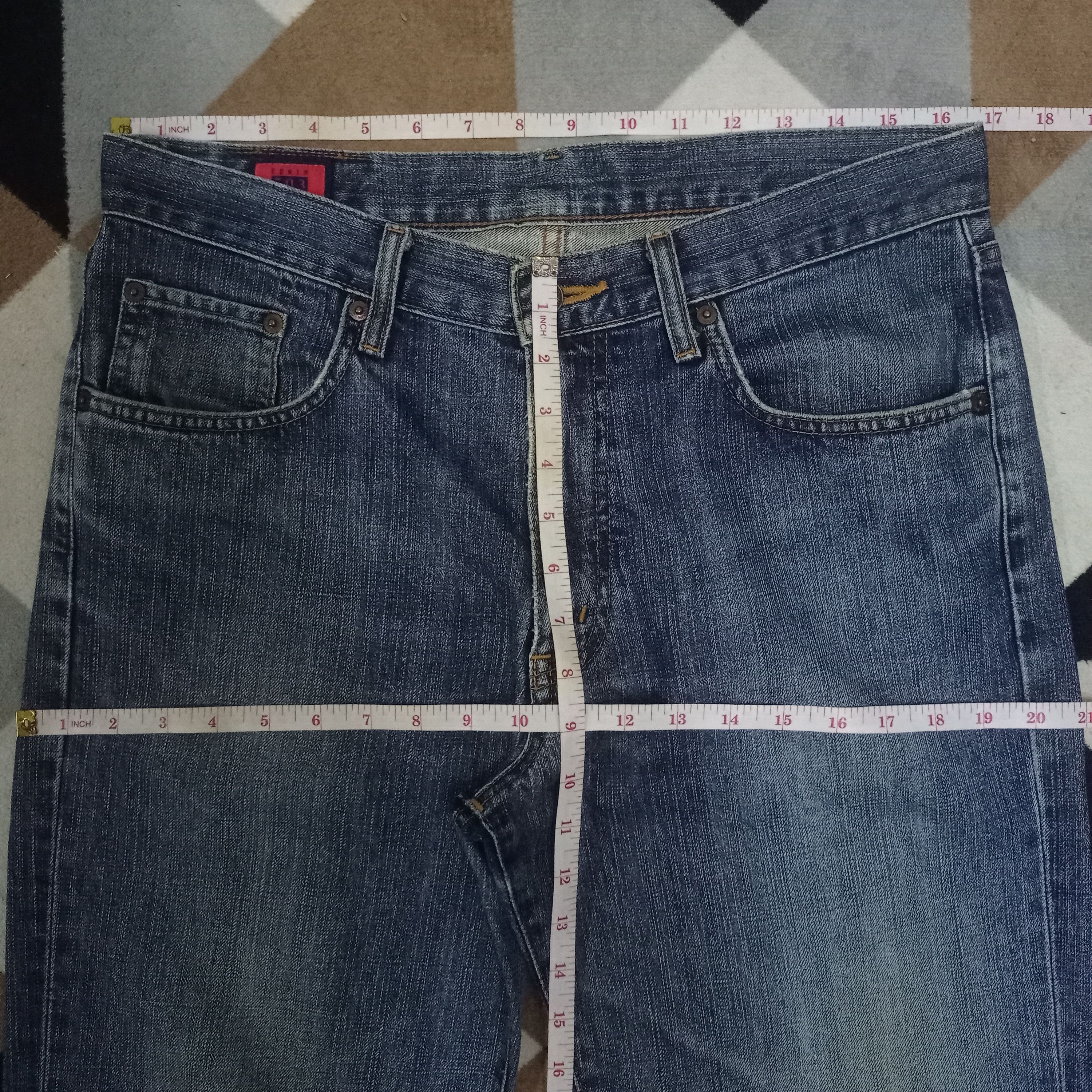 Vintage Japanese Edwin 503 Blue Wash Baggy Jeans 33 X 31